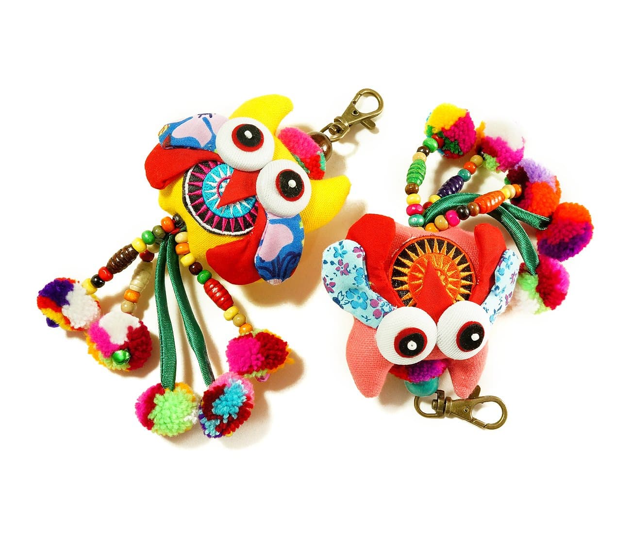 Owl Cute Key Chain Tag Hanging Mix Colour 5.9x3.1 Inch Mini Bell