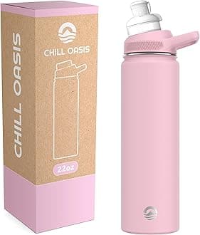 - Water Bottle | Compatible With Popular Flavor Cartridges | BPA Free, Leak Proof, Double-Walled Vacuum Insulated Stainless Steel, and Dishwasher Safe | Cold for 24 Hours (Pink, 22oz)