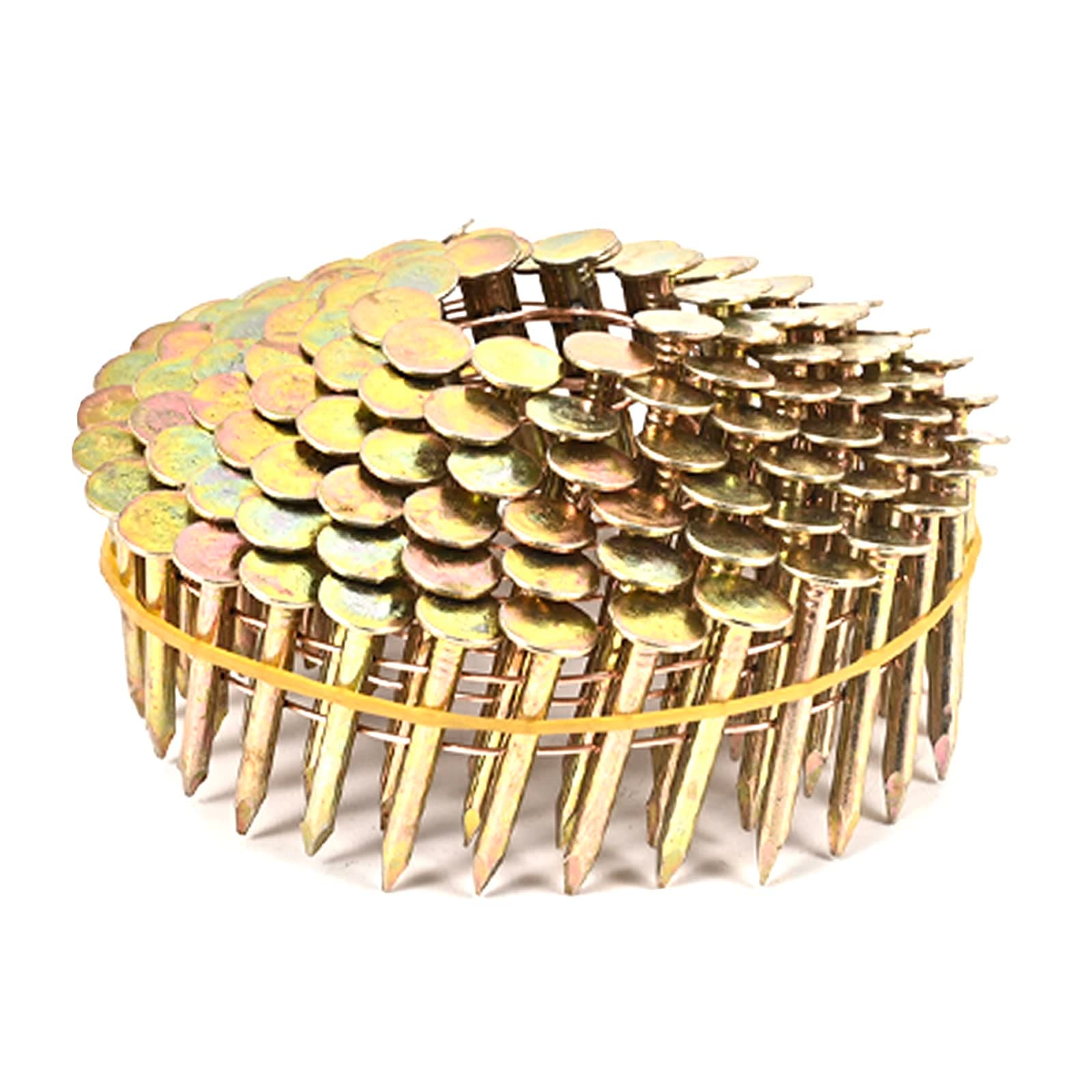 BHTOP 3600 Count Coil Roofing Nails 3/4-Inch x .120-Inch for Roofing Nail Gun, 15 Degree Round Head Wire Weld Collated Roofing Nail, Smooth Shank Electro Galvanized Air Nails for Roofs