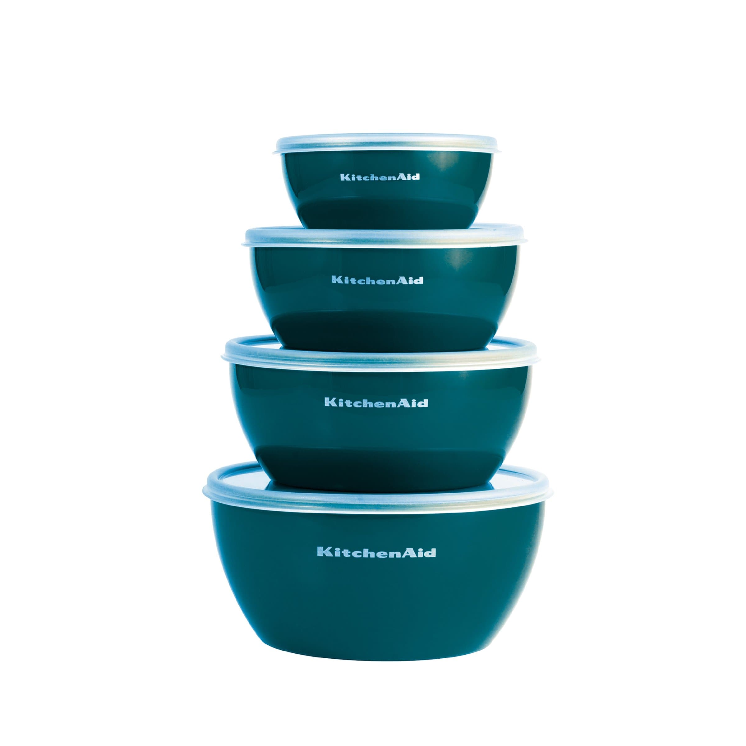 KitchenAid Prep Bowls with Lids, Set of 4, Deep Teal
