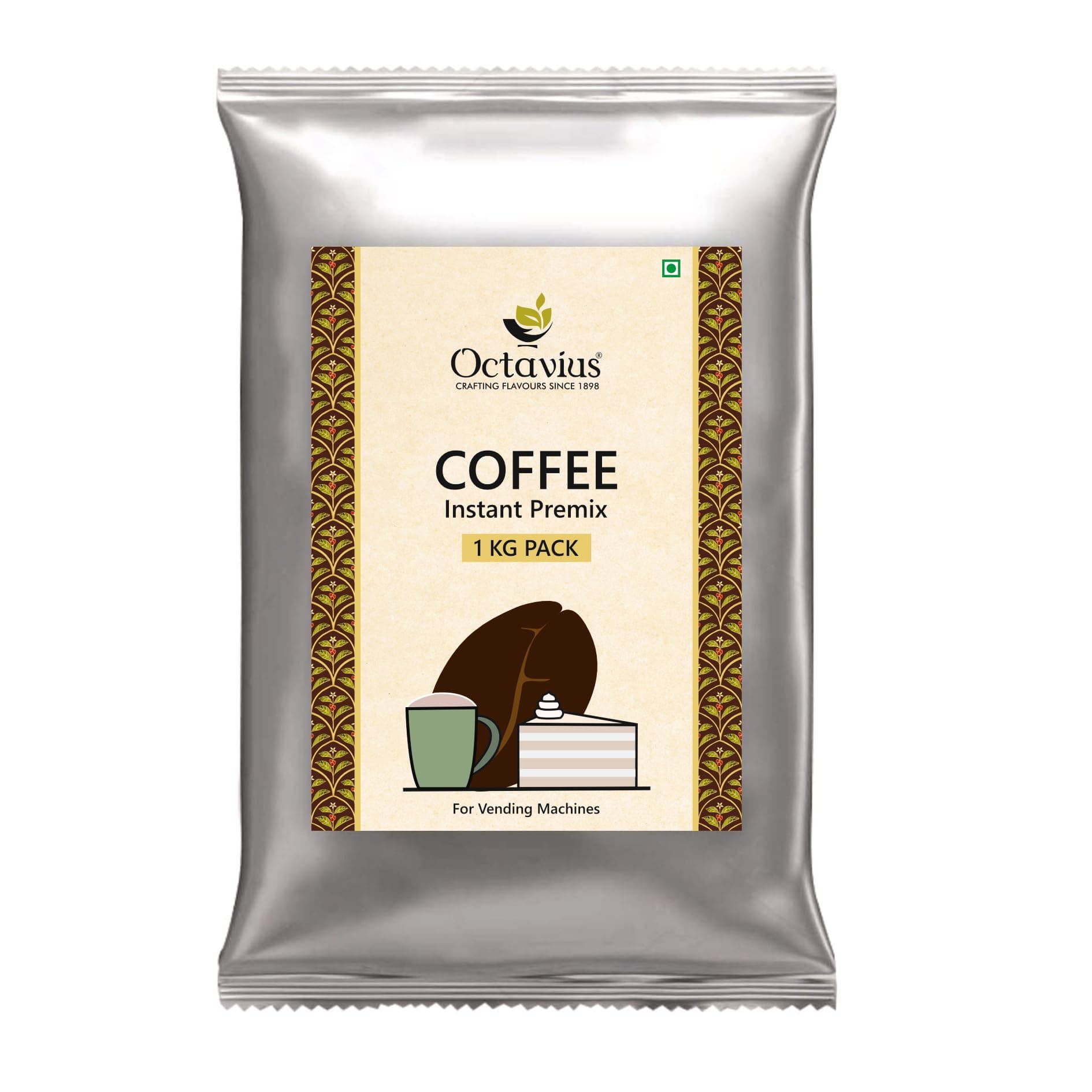Instant Coffee Powder Premix - 1 Kg | Tea Premix For Vending Machine | 3 In 1 Coffee | Hot & Cold Coffee | Instant Cappuccino, Readymade Mix Pouch | 1 Kg Pouch