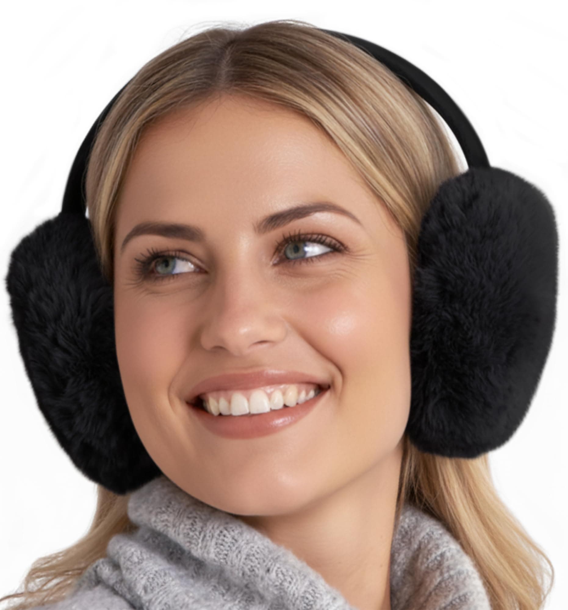 Brook + Bay Earmuffs for Women, Men & Kids - Cozy & Adjustable Ear Muffs - Perfect for Skiing, Snowboarding & Outdoors - Foldable Velvet Lined Ear Warmers for Maximum Warmth