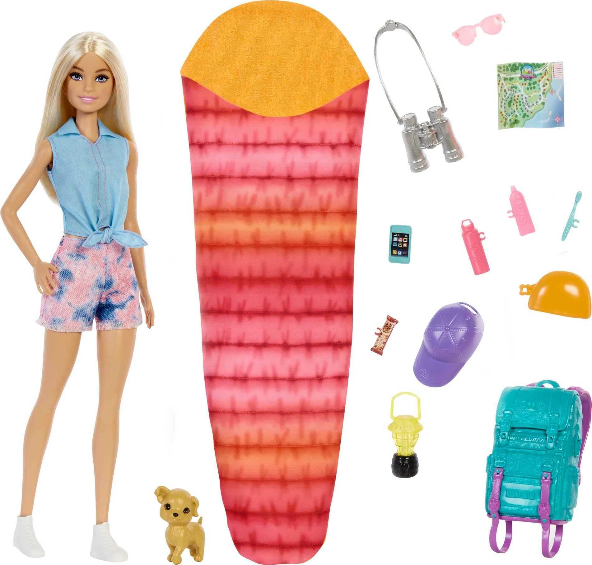 Barbie Doll and Accessories, It Takes Two “Malibu” Camping Doll and 10+ Pieces