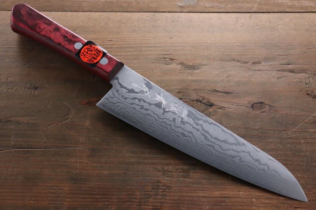 SHIGEKI TANAKA 17 LAYER DAMASCUS HAND FORGED JAPANESE CHEF'S GYUTO KNIFE 210MM