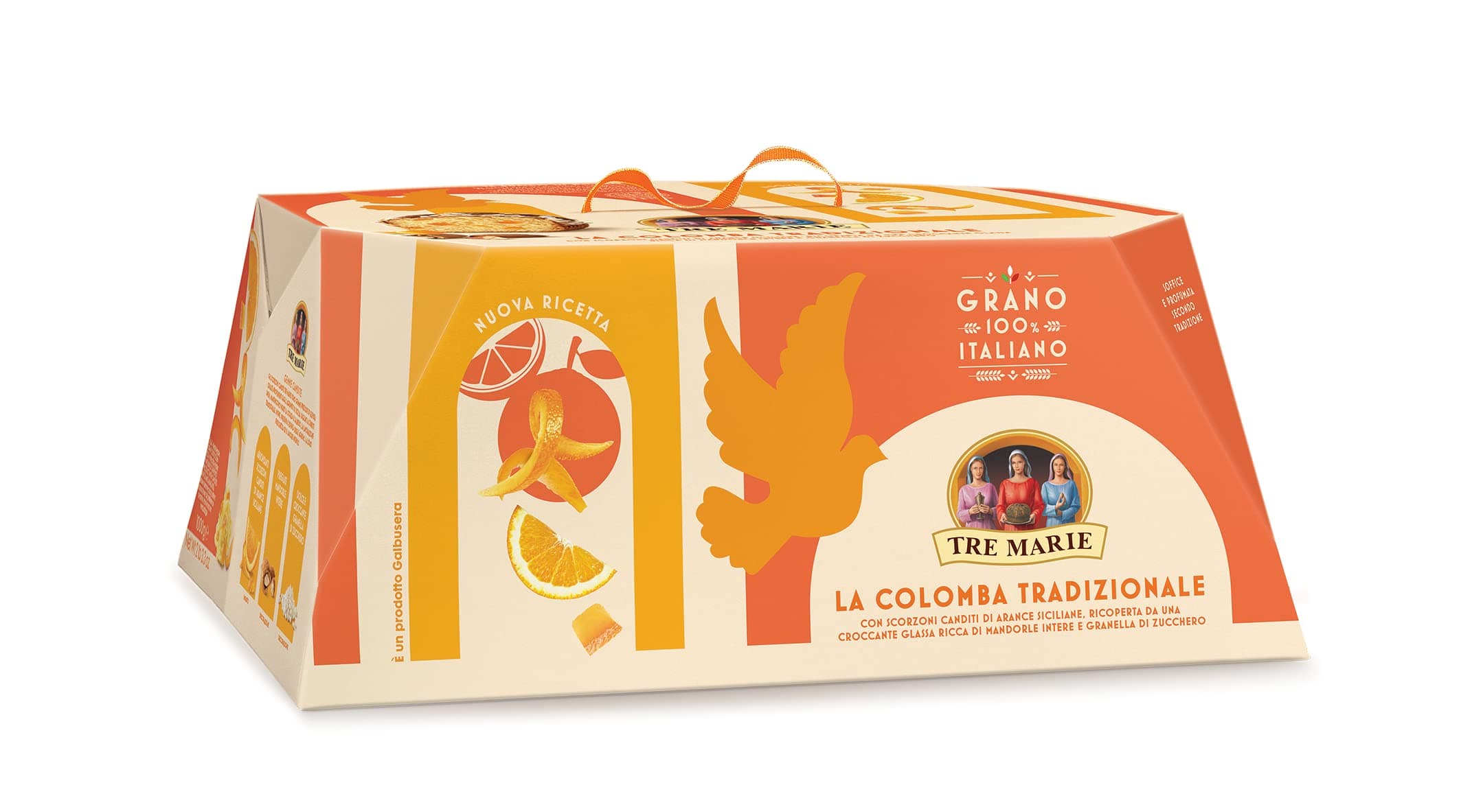 Tre Marie: Italian Easter Dove "La Colomba", Traditional Recipe With Sicilian Orange Peel 1000gr/33.81oz