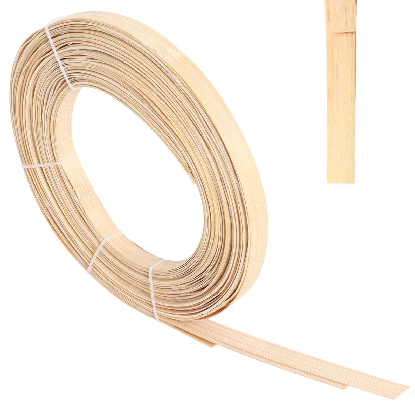 Bamboo Strips for Weaving (7pcs), 0.6 Inch Wide Strips for Craft 10 Feet Long Smooth Surface Flat Cane Webbing Basket Weaving Strips(7Pcs in a Bundle)