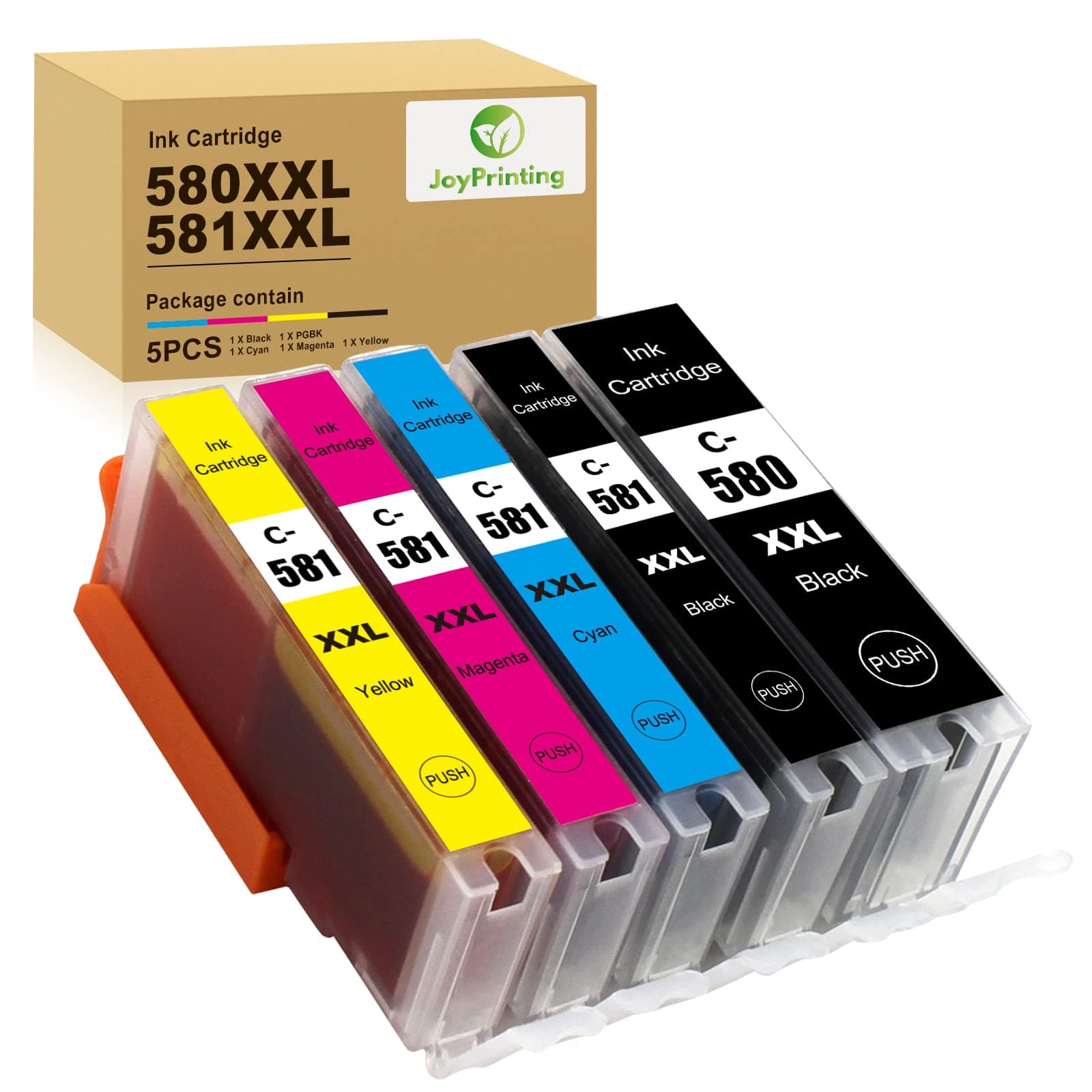 5X 580XXL 581XXL Ink Cartridges for Canon PGI-580 CLI-581 PGI-580XL CLI-581XL Ink for Canon Pixma TR8550 TR7550 TS705 TS6150 TS6151 TS6250 TS6251 TS6350 TS8350 TS8351 TS9550 TS8352