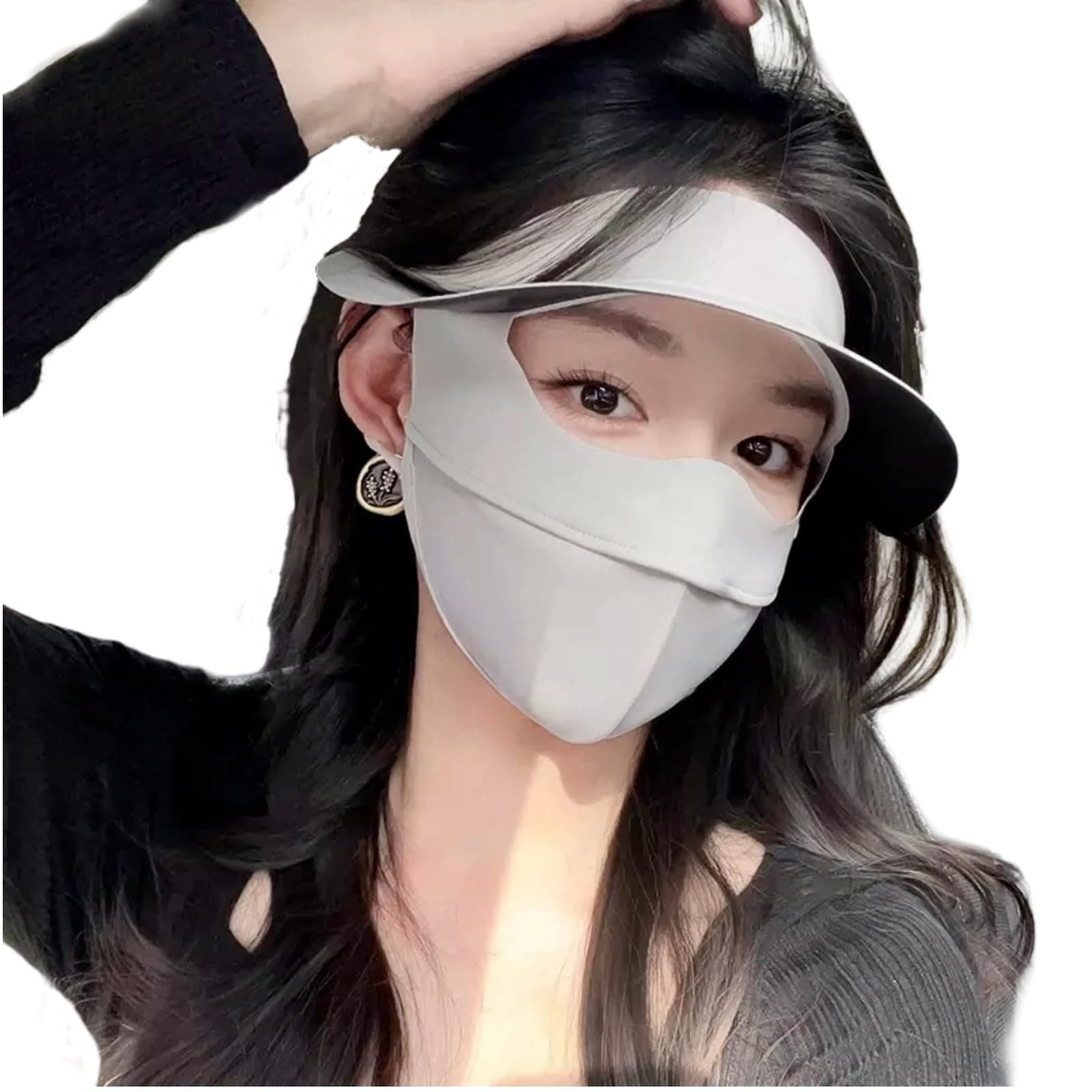 Full-Face Integrated Sun Protection Face Cover Hat for Women UV Protective Summer Cycling Outdoor Wear