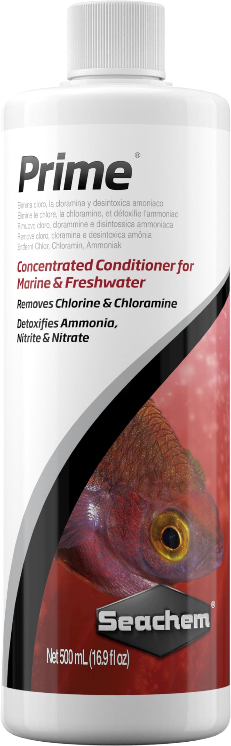 Seachem Prime Fresh and Saltwater Conditioner - Chemical Remover and Detoxifier 500 ml