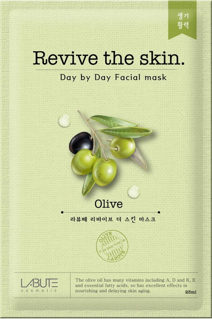 LABUTE Revive The Skin Mask Sheet (Olive mask sheet (10EA))