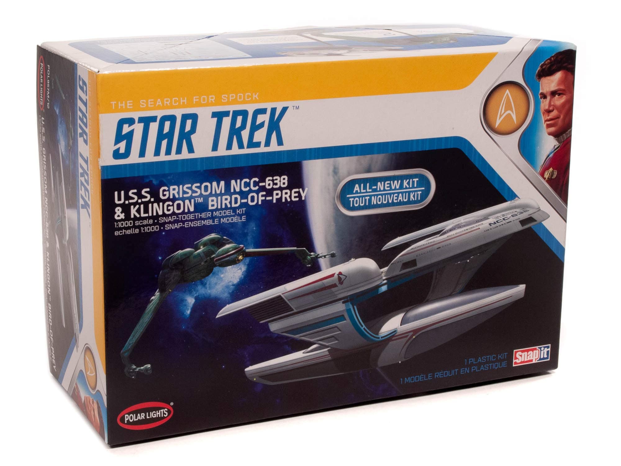 POL957 1:1000 U.S.S Grissom NCC-638 and Klingon Bird of Prey Twin Pack, Multi