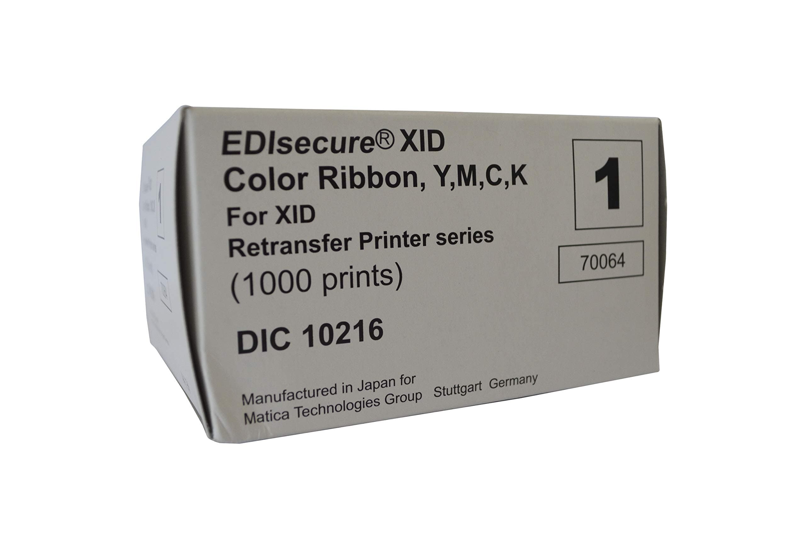 Matica EDIsecure DIC10216 Full Colour (YMCK) 1000 Image Ribbon Suitable For Use with XID Series Re-Transfer Card Printers.