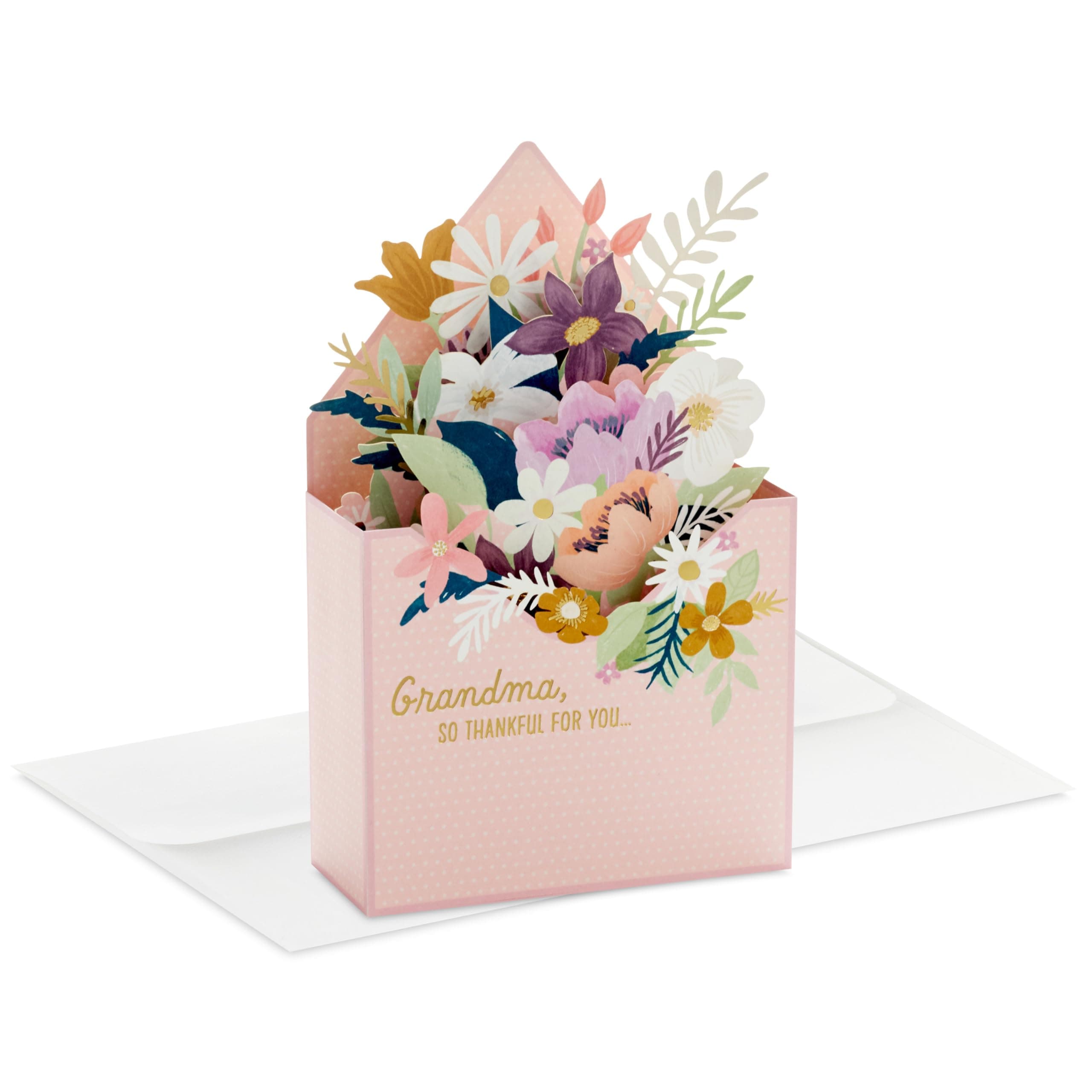 HallmarkPaper Wonder Mother's Day Pop Up Card (Floral Envelope) for Grandma, Nana, Gigi, Mimi, Mee-Maw