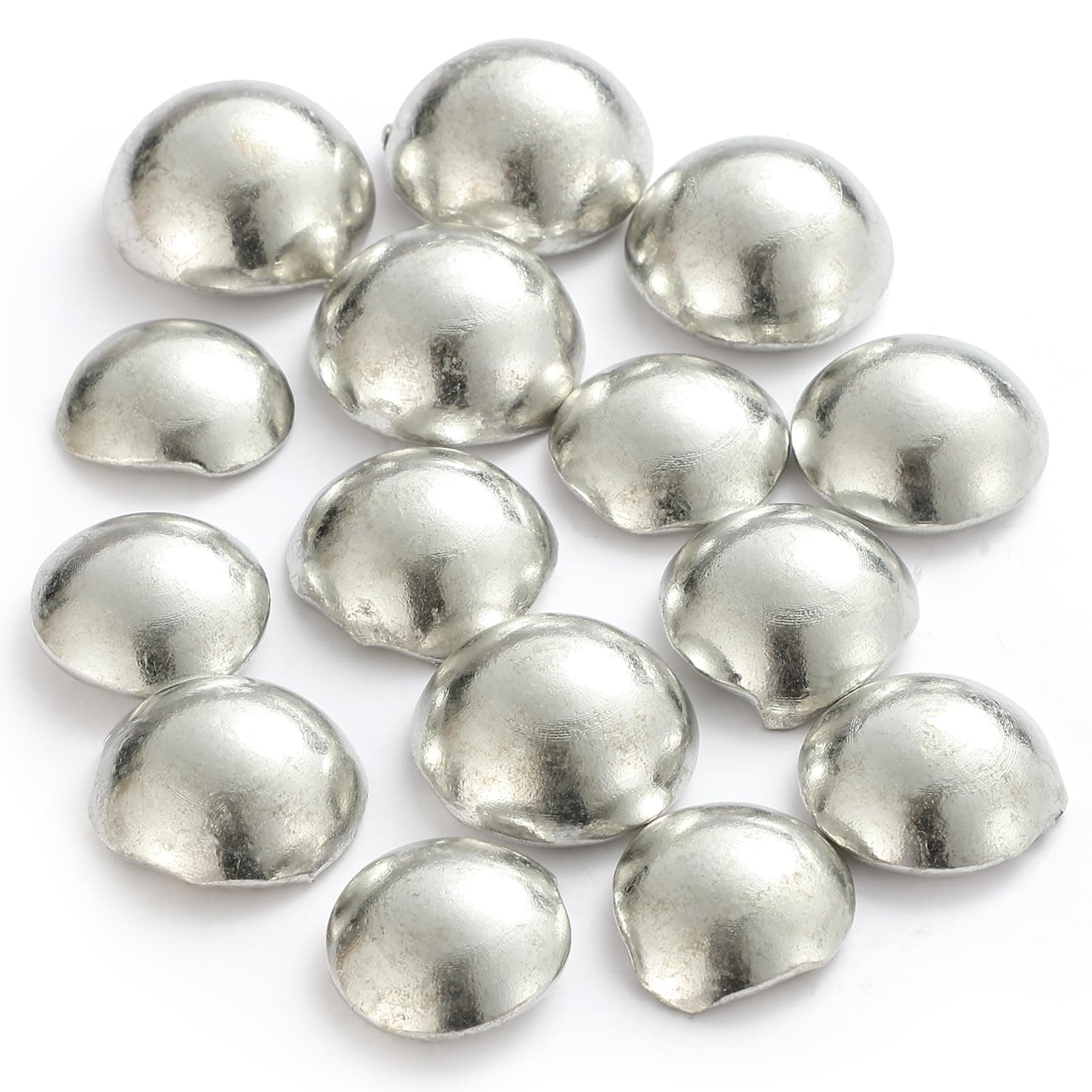 Casting Pewter Alloy(98% Tin-15oz), Low Melting Point Metal 338-446°F, Jewelry Crafting, Sculpture and Artistic Project, Option in Hemisphere/Ingot, Professional Metal for Artisan Craft & DIY Item