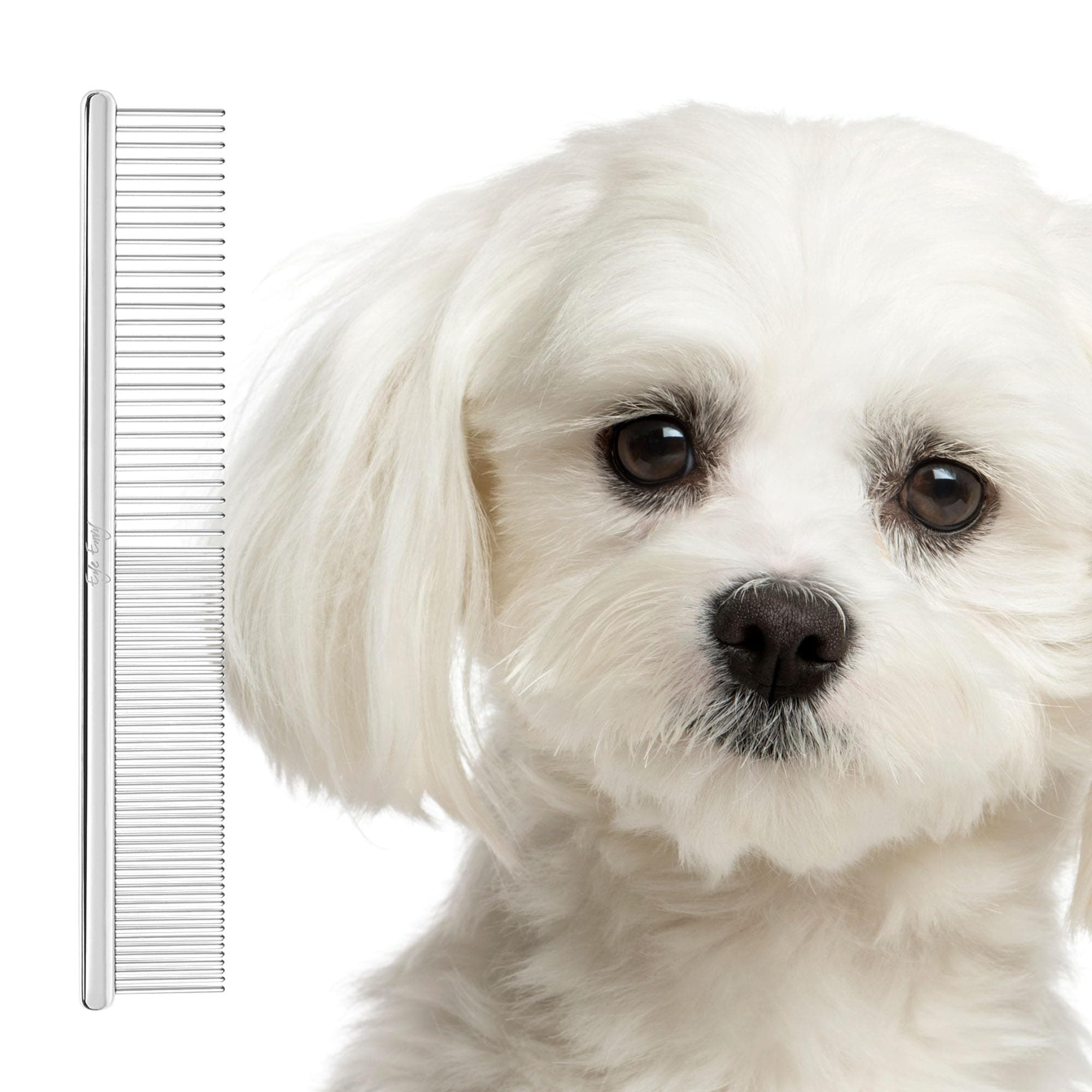 Eye Envy Tear Stain Remover Face Comb for Dogs and Cats| Fine/Coarse Comb with 80 Rounded Pins | Gently Remove Crusty Eye Debris, Gunk and Boogers