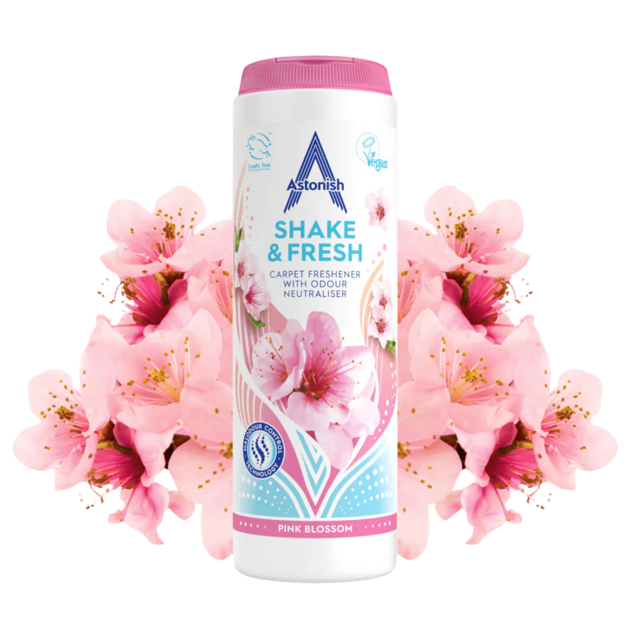 Shake & Fresh Carpet Freshener, Eliminates Odours, Pink Blossom, 350g