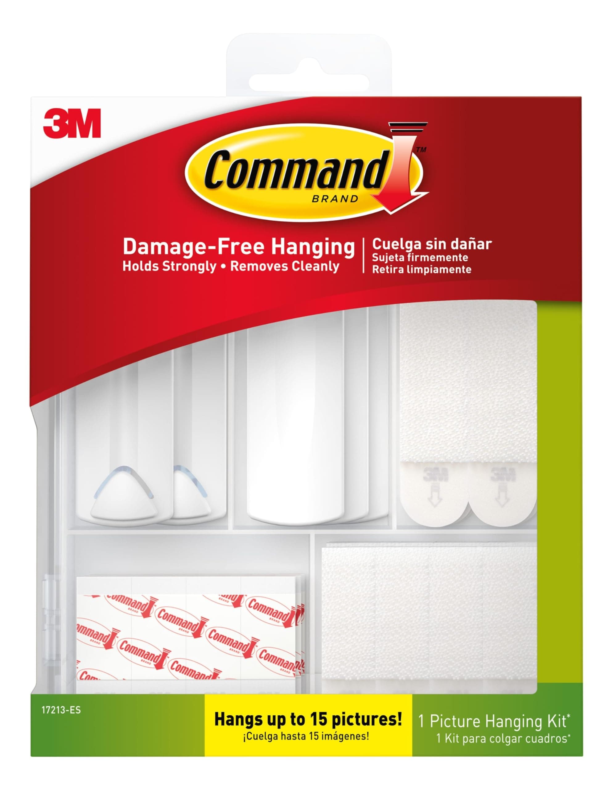 Command Picture Hanging Kit (38 Pieces), Damage-Free Hanging, Hangs Up To 15 Pictures, 2.54 x 15.24 x 20.32 cm