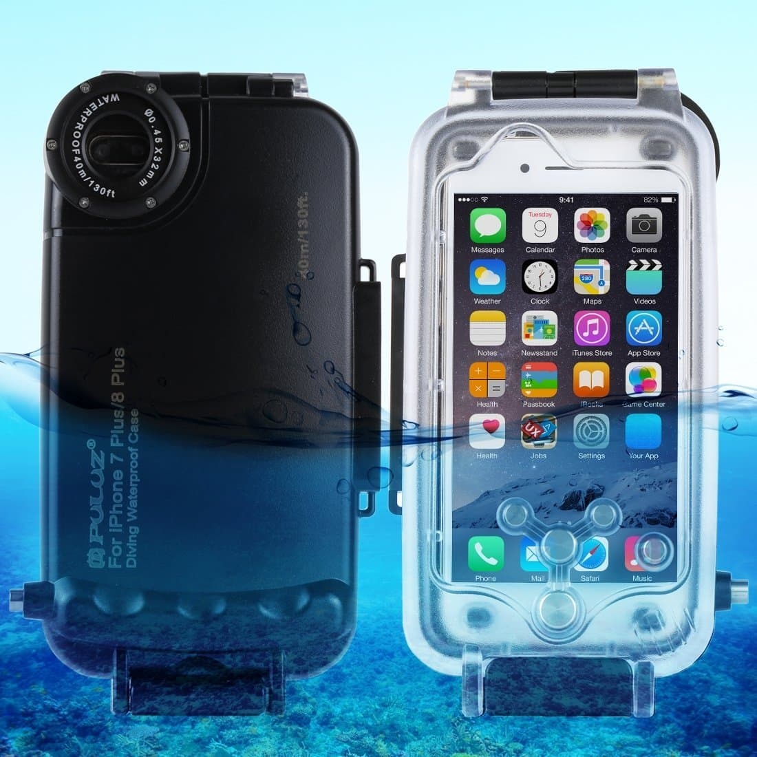 Hawell for iPhone X/XS Diving Case, Professional [40m/130ft] Surfing Swimming Snorkeling Photo Video Waterproof Protective Case Underwater Housing for iPhone with Lanyard (Black)