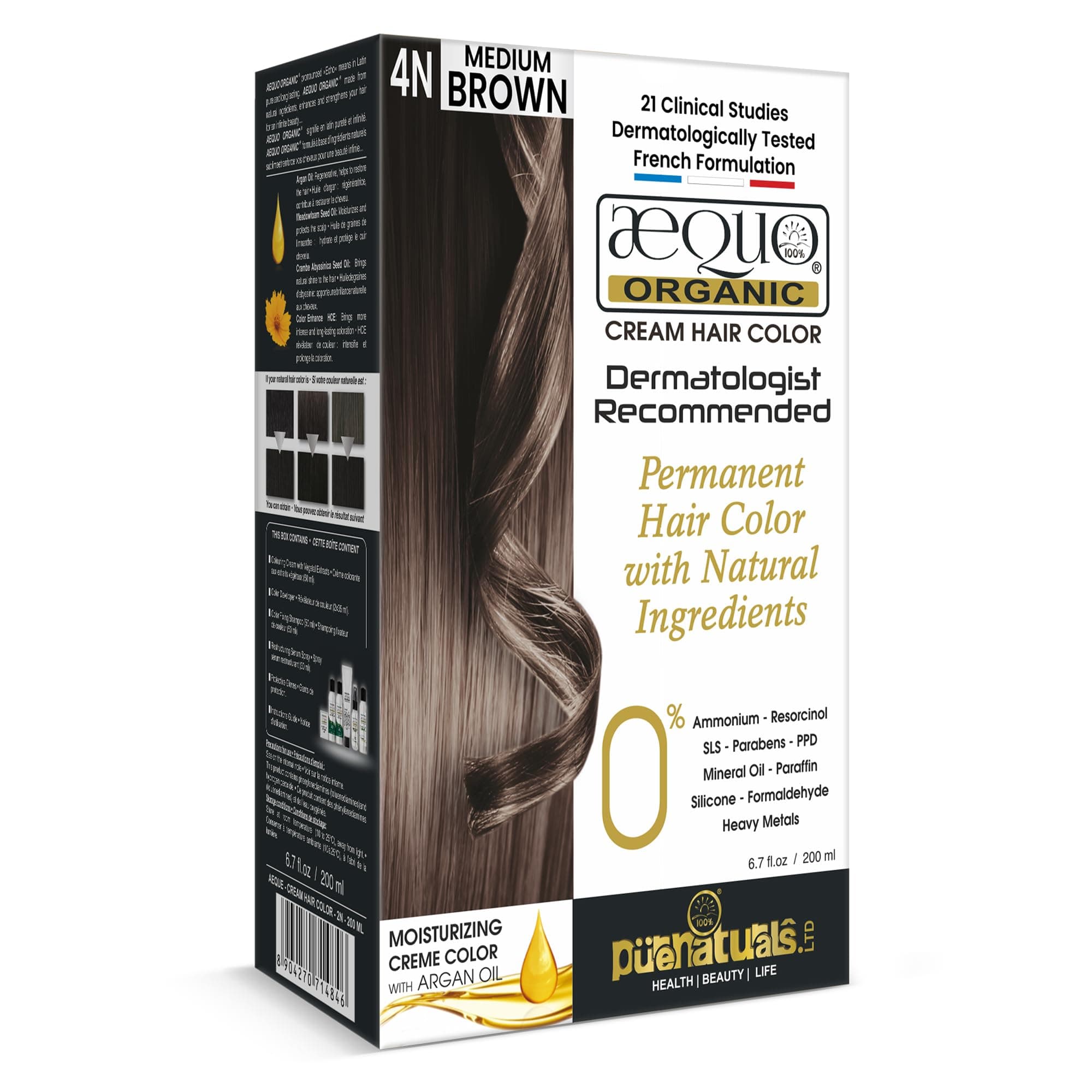Cream Hair Colour for Men and Women,200 ML| Natural Long Lasting Permanent Color for Hair, Beard & Mustache| 100% Grey Coverage| PPD & Ammonia Free 200 ml (Pack of 1) 4N Medium Brown