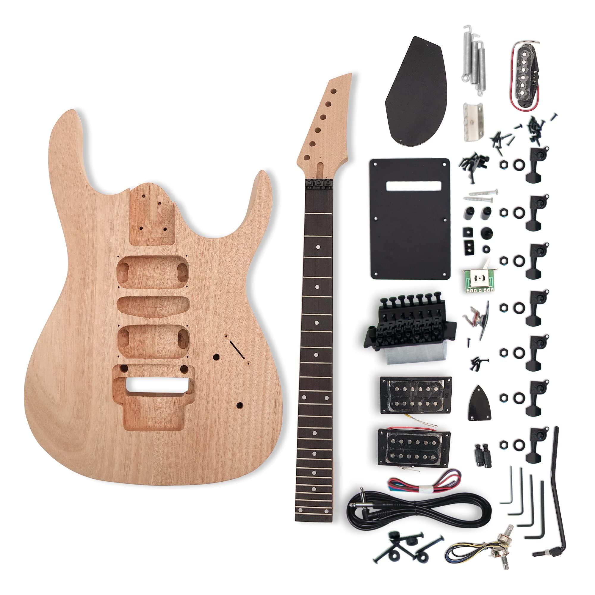 The FretWire DIY Electric Guitar Kit - DIY Build Your Own Guitar, Guitar Setup Kit, DIY guitar Kit for Beginners and Professionals (6 String)