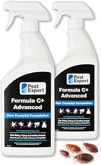 Pest Expert Bed Bug Killer Spray Treatment 2 x 1Ltr - Formula ‘C+’ Advanced Maximum Strength Bed Bug Spray for Mattress, Fast-Acting & Long-Lasting Control, Professional Strength Approved Amateur Use