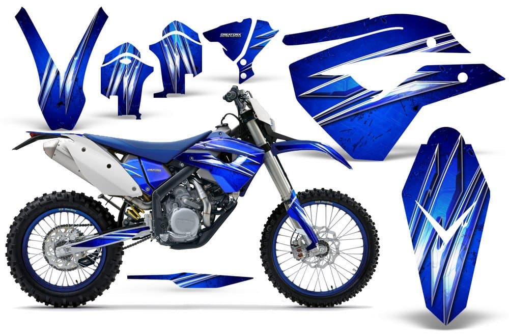 CreatorX Graphics Kit Decals Stickers for Graphics for Husaberg Fe 390/450/570 Cold Fusion Blue