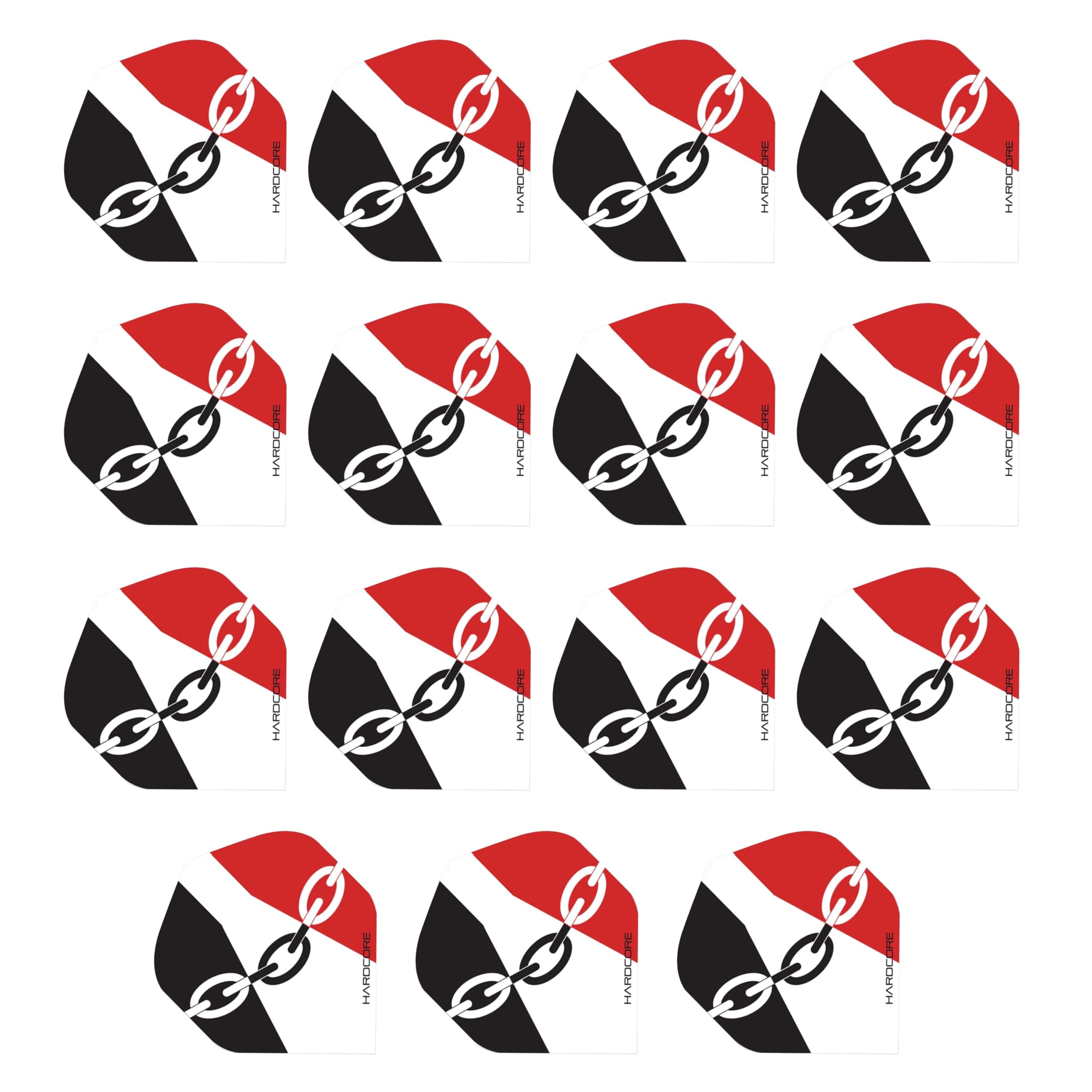 Hardcore XT Black Country Extra Thick Standard Dart Flights - 5 sets Per Pack (15 Dart Flights in total)