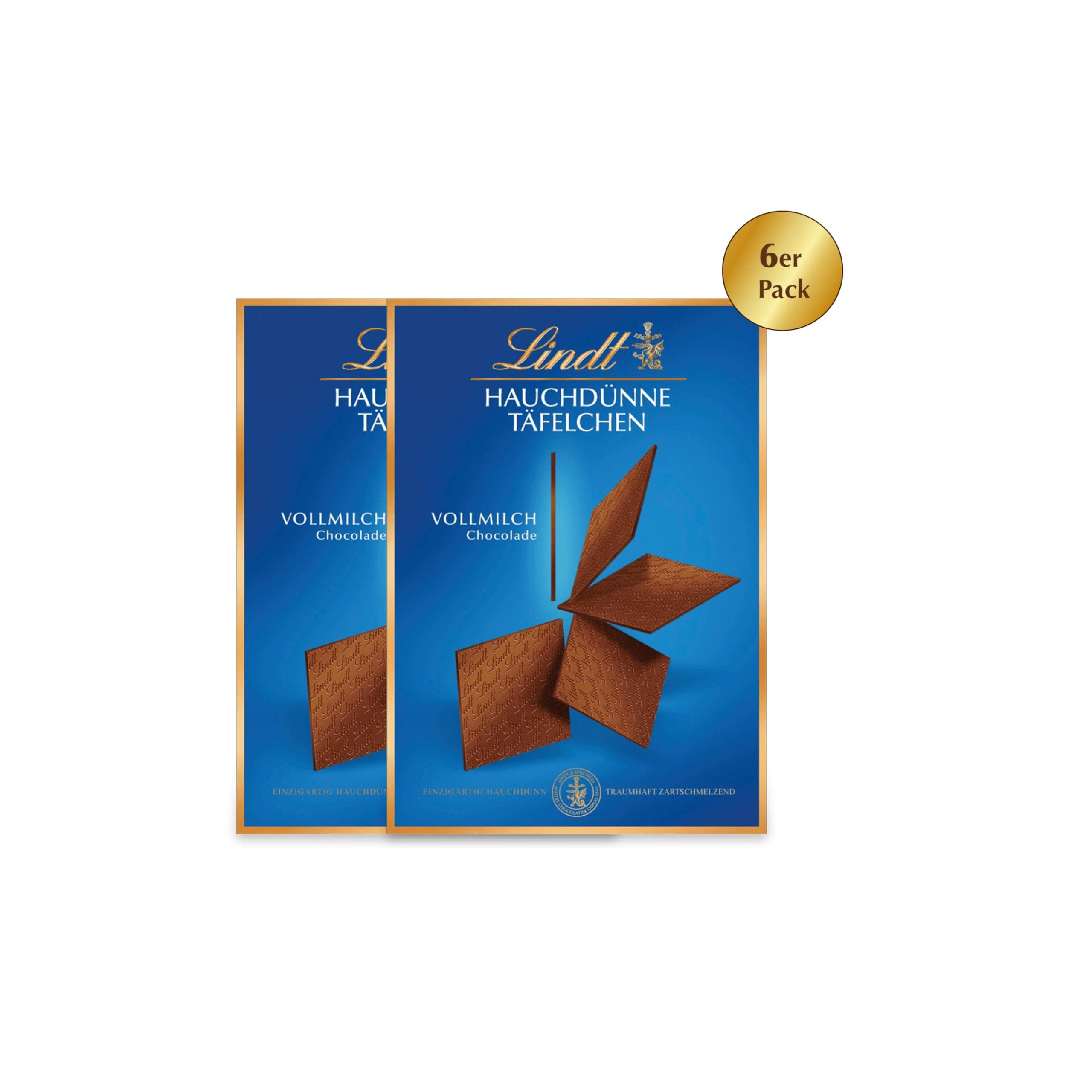 2x Lindt Hauchdünne Täfelchen Vollmilch 125g (German Import)