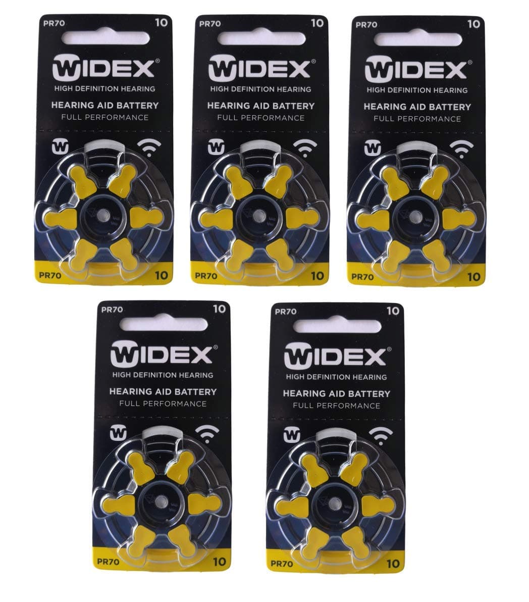 Widex hearing aid battery Size 10 (5 Packets= 30 Batteries)