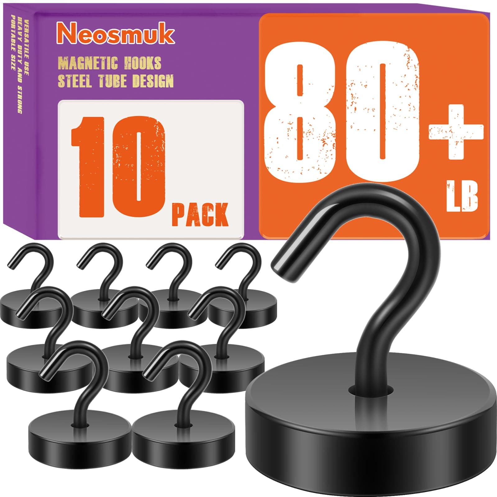 - Neosmuk Magnetic Hooks, Cruise Ship Essentials, 80lb+ Heavy Duty Magnetic Hooks for Cruise Cabins, Refrigerator, Grill, Hanging, and Travel | Extra Strong Must-Haves Magnet Hook,Black