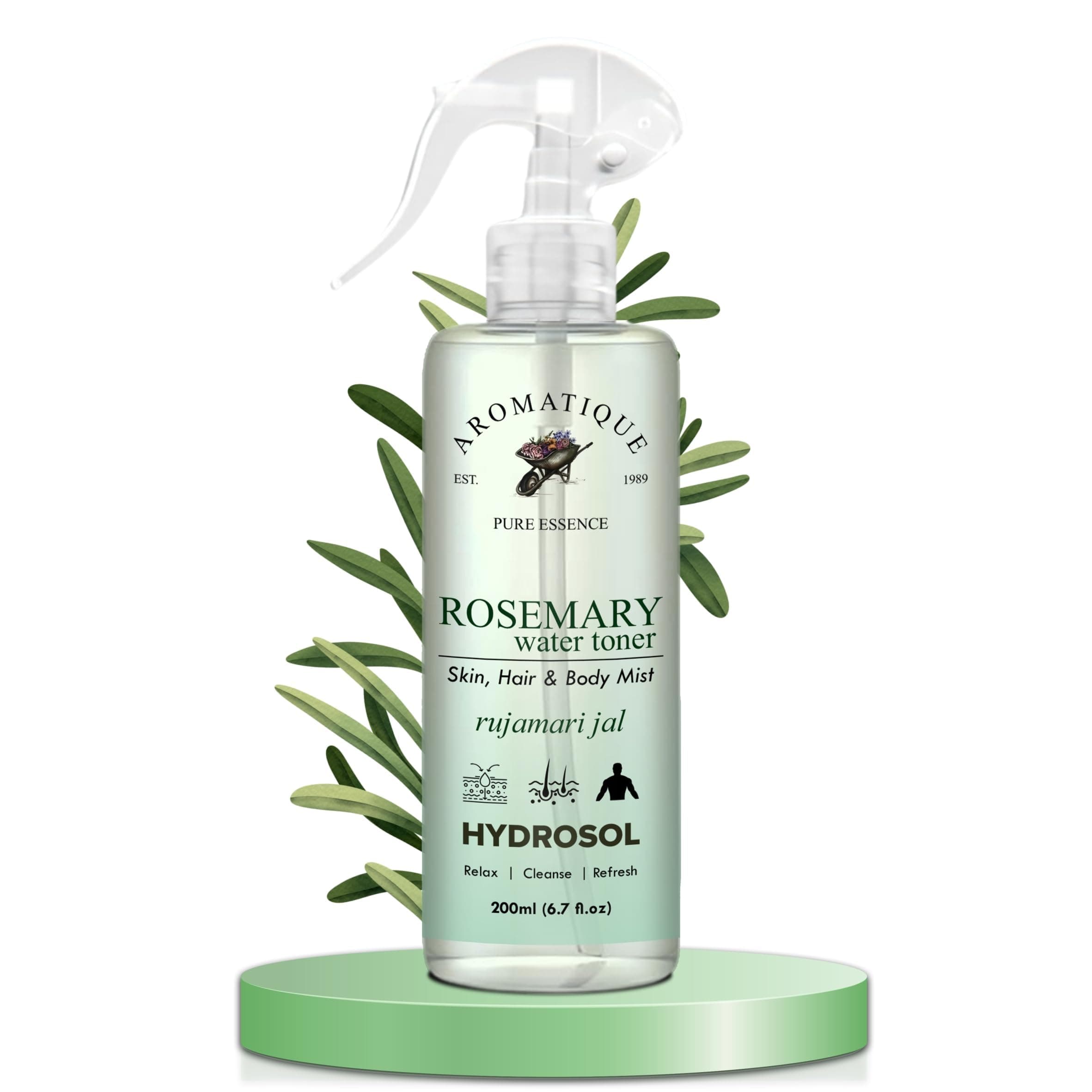 Aromatique Rosemary Water Spray for Hair – 100% Pure & Natural | Hydrating & Refreshing Mist | 200ml