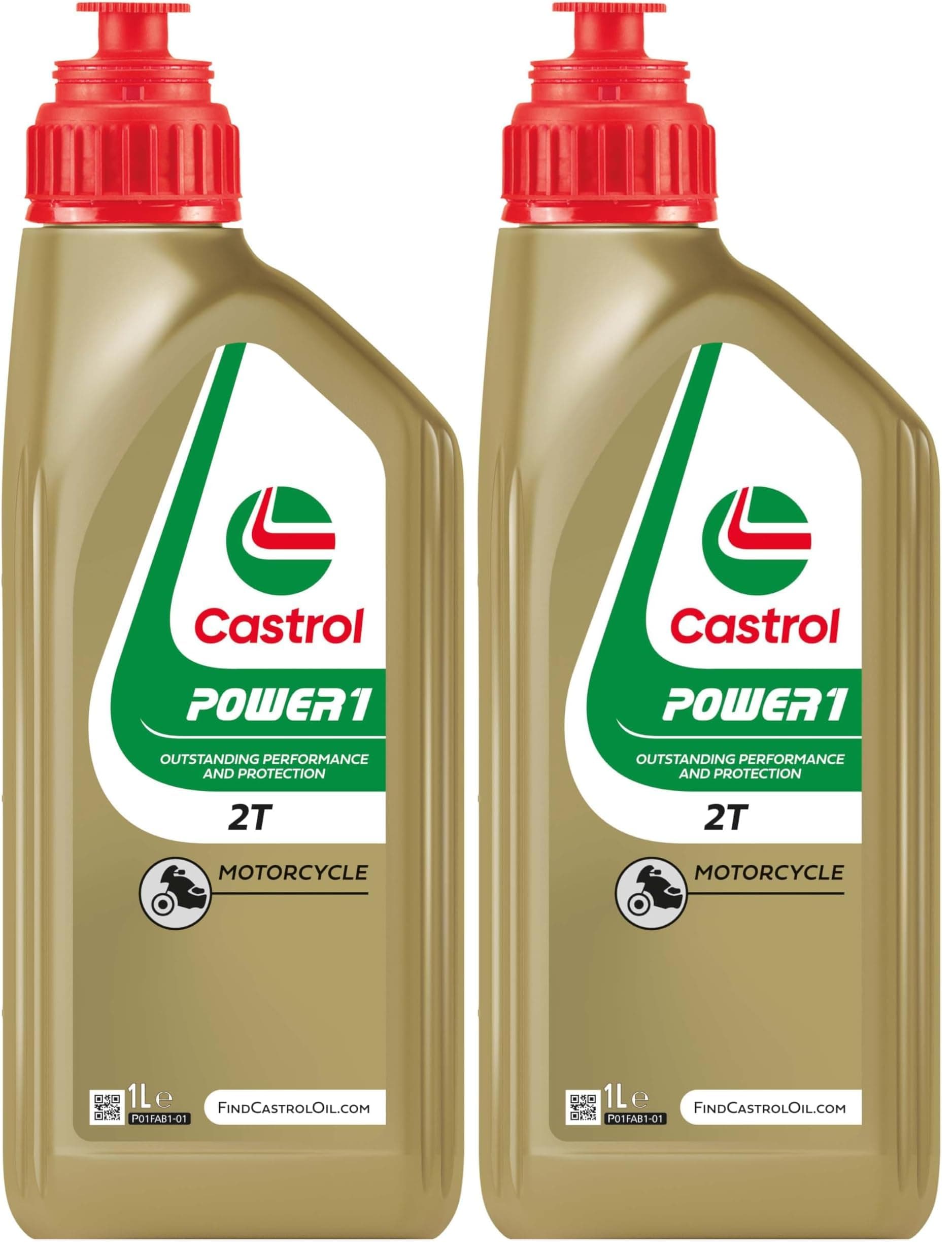 Castrol POWER1 2T Motorcycle Oil 1L (Pack of 2)