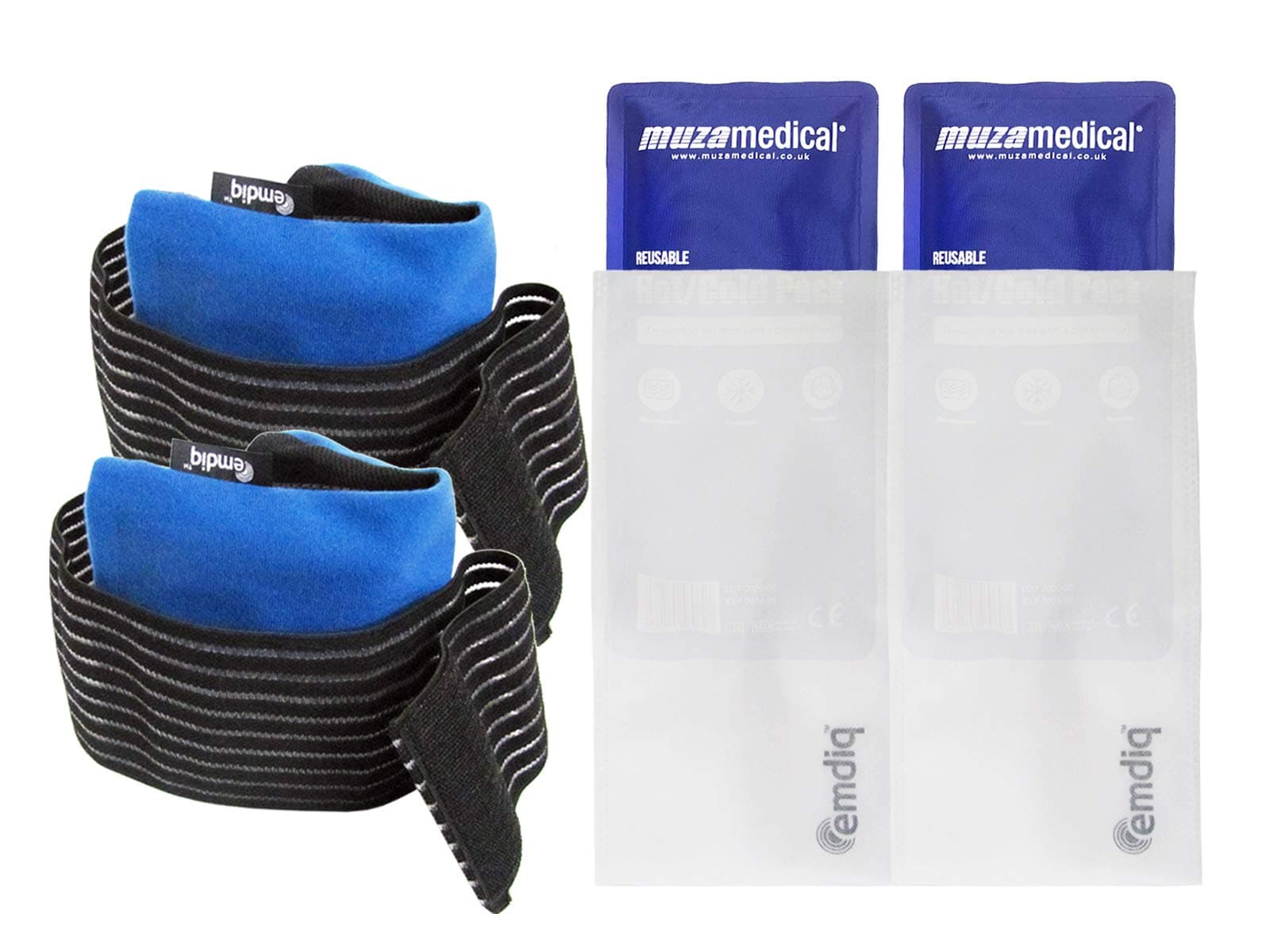 Emdiq Compress Wrap, Sleeve and Luxury Gel Pack Kit, 3 Items - 2 Sets