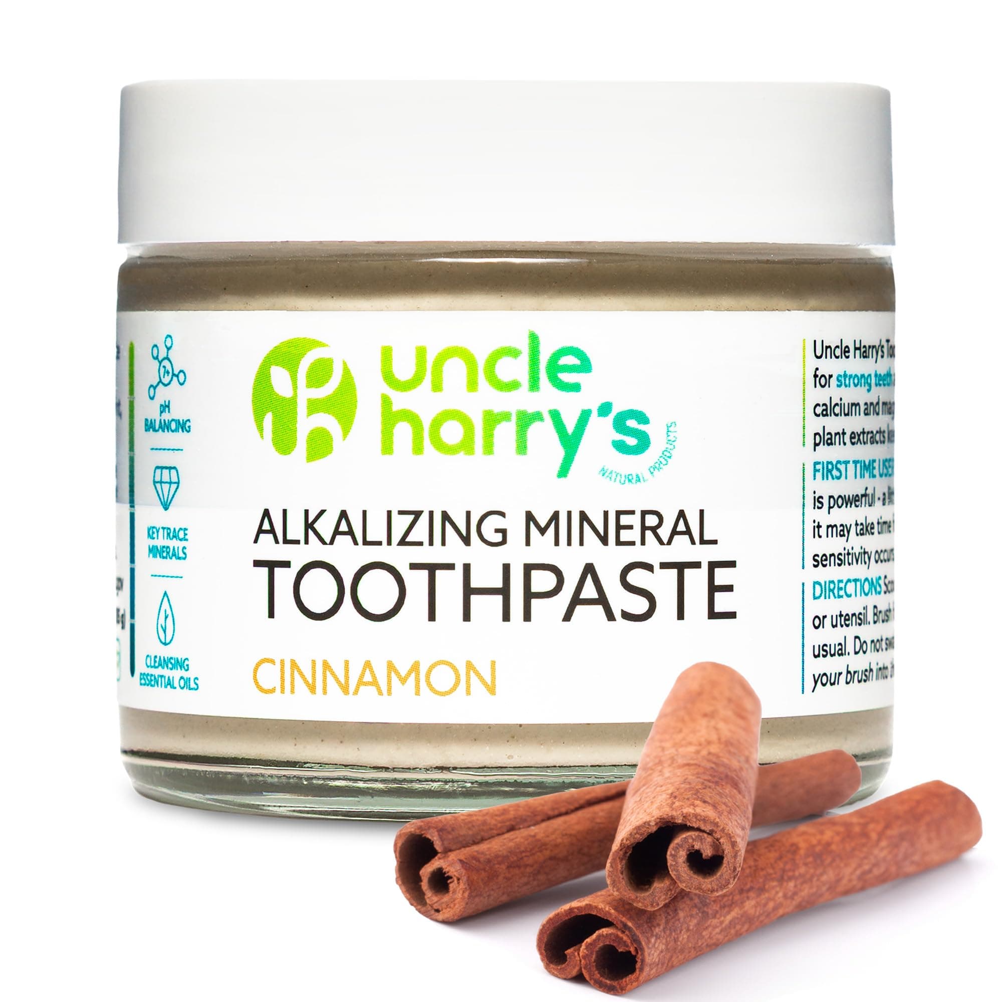 Uncle Harry's Natural & Fluoride-free Remineralizing Toothpaste - Freshens Breath &.