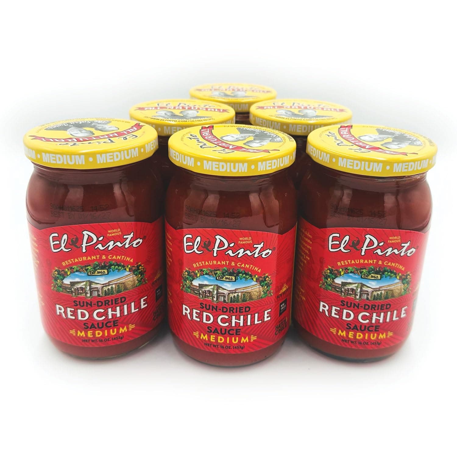 El Pinto Red Chile Sauce, Medium, 16 Ounce (Pack of 6)