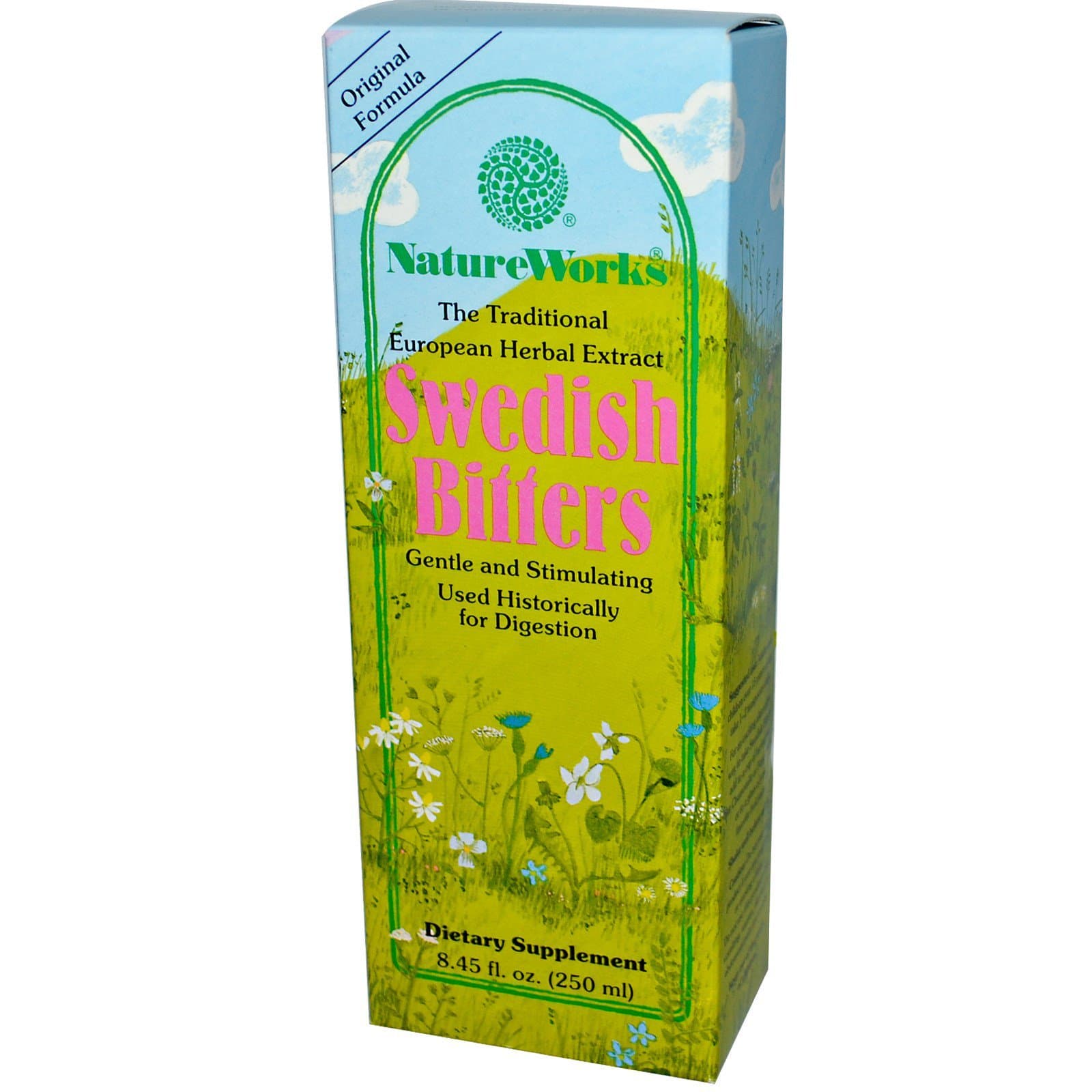 NatureWorks Swedish Bitters Traditional European Herbal Extract Used for Digestion, 8.45 fl. oz.