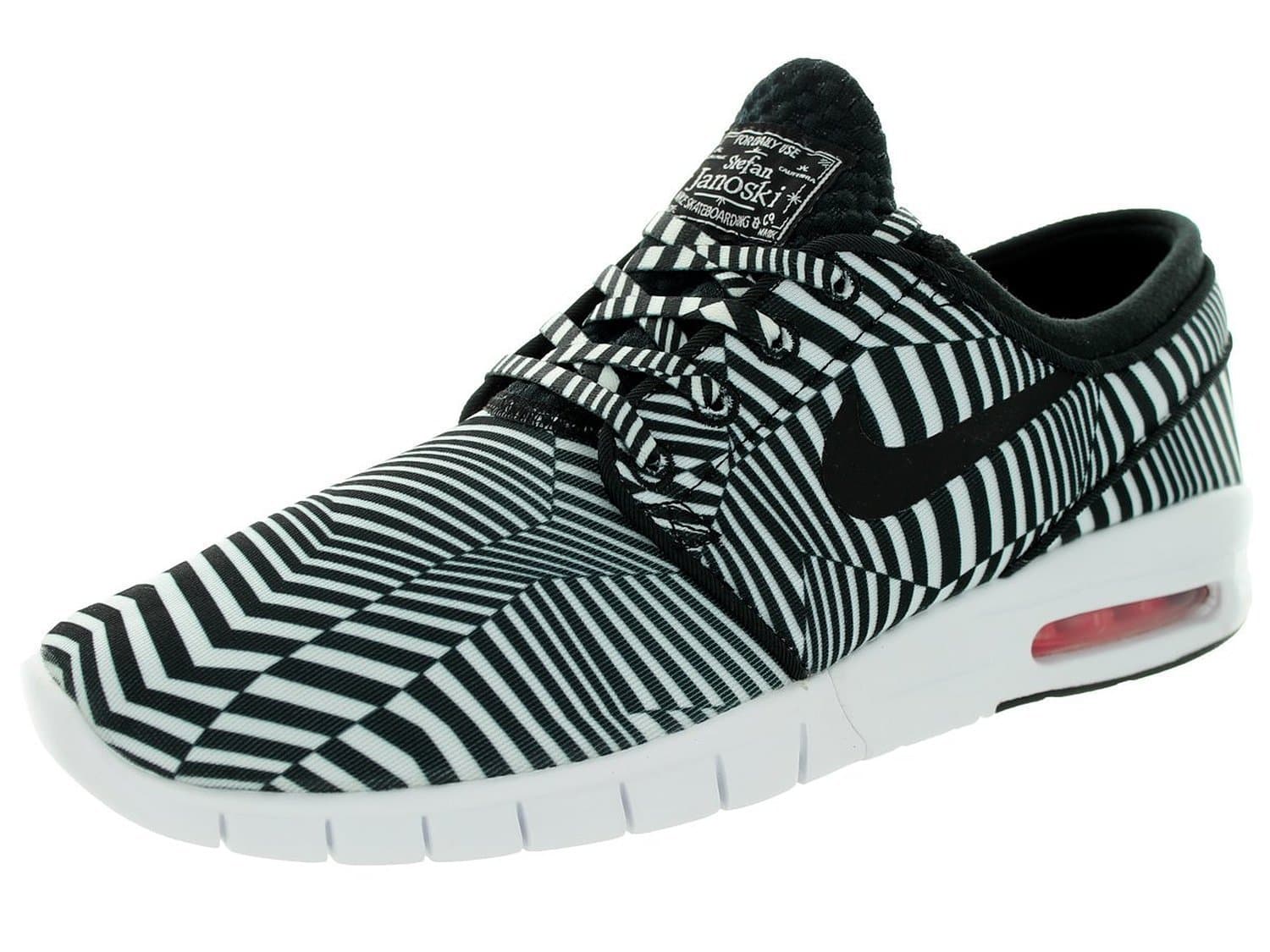 Nike Mens Stefan Janoski Max QS 745955 100 Dazzle - Size 6 White/Black