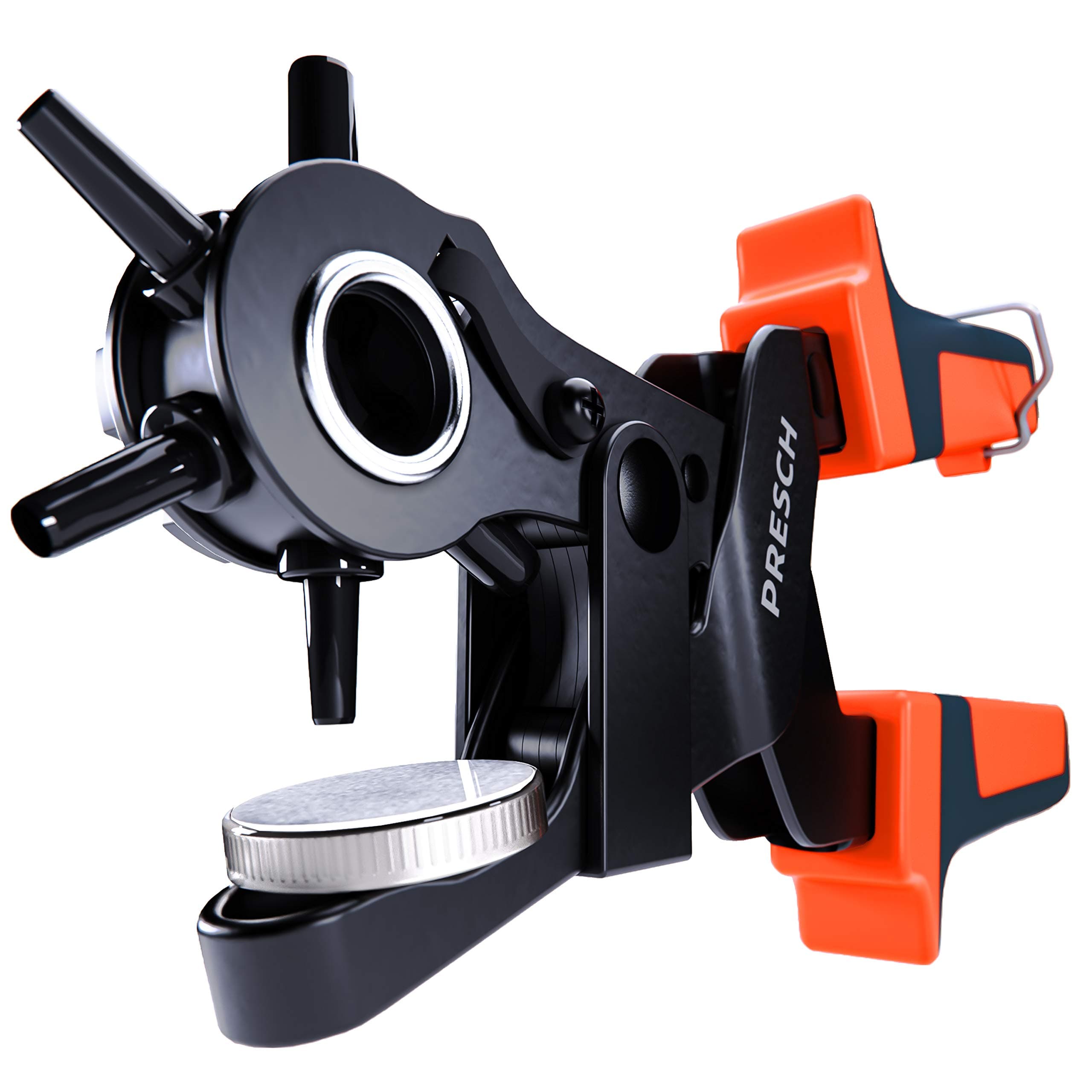 Presch Belt Hole Puncher - Revolving Hole Punch Plier with Lever Transition for Punching Felt, Belts, Cardboard - Heavy Duty Leather Hole Punch Tool