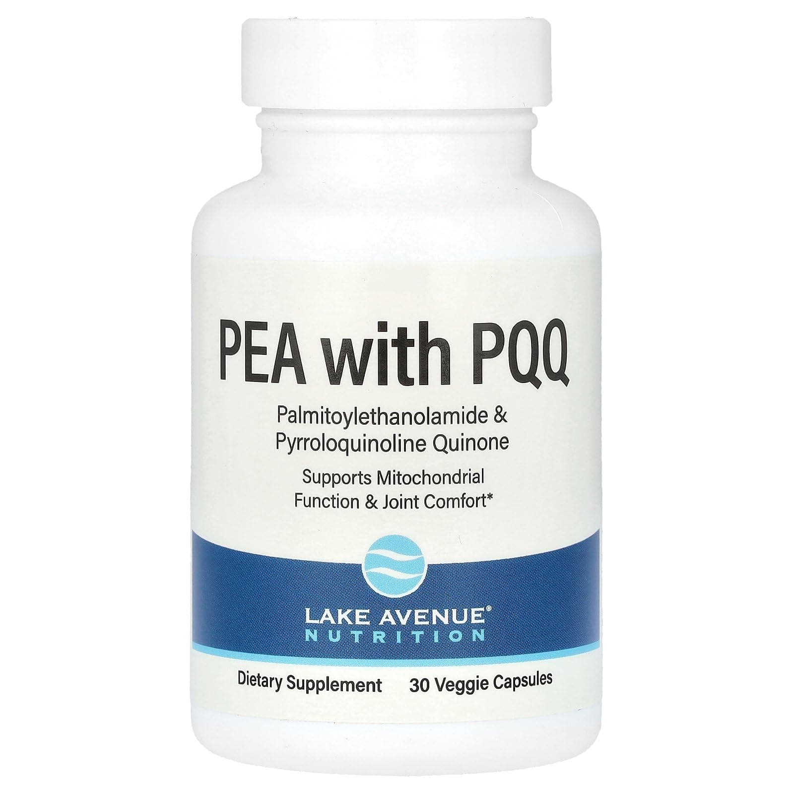 Lake Avenue Nutrition, PEA (Palmitoylethanolamide) with PQQ, 30 Veggie Capsules