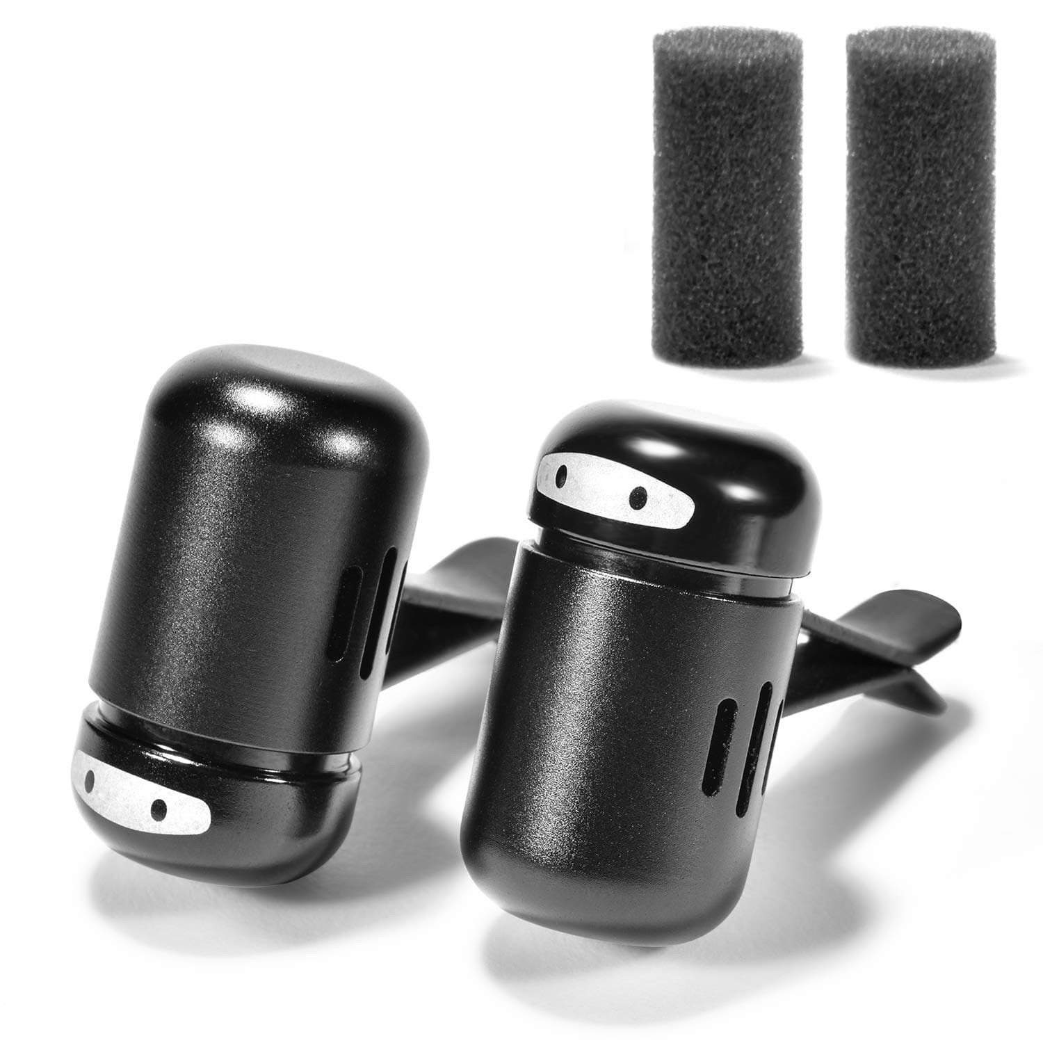 Brothersbox 2PCS Car Robot Aromatherapy Essential Oil Diffuser Stainless Steel Locket Air Freshener with Vent Clip