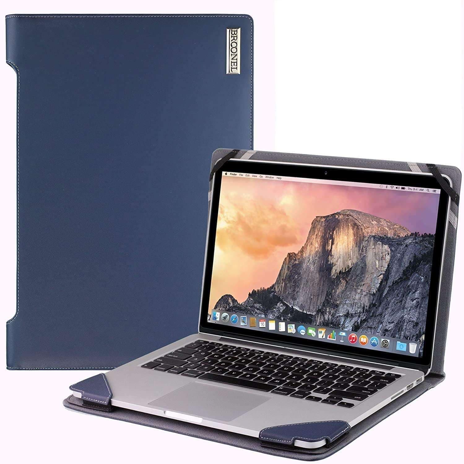 Broonel - Profile Series - Blue Leather Laptop Case Compatible With SZWZRY Thin and Light 14" laptop