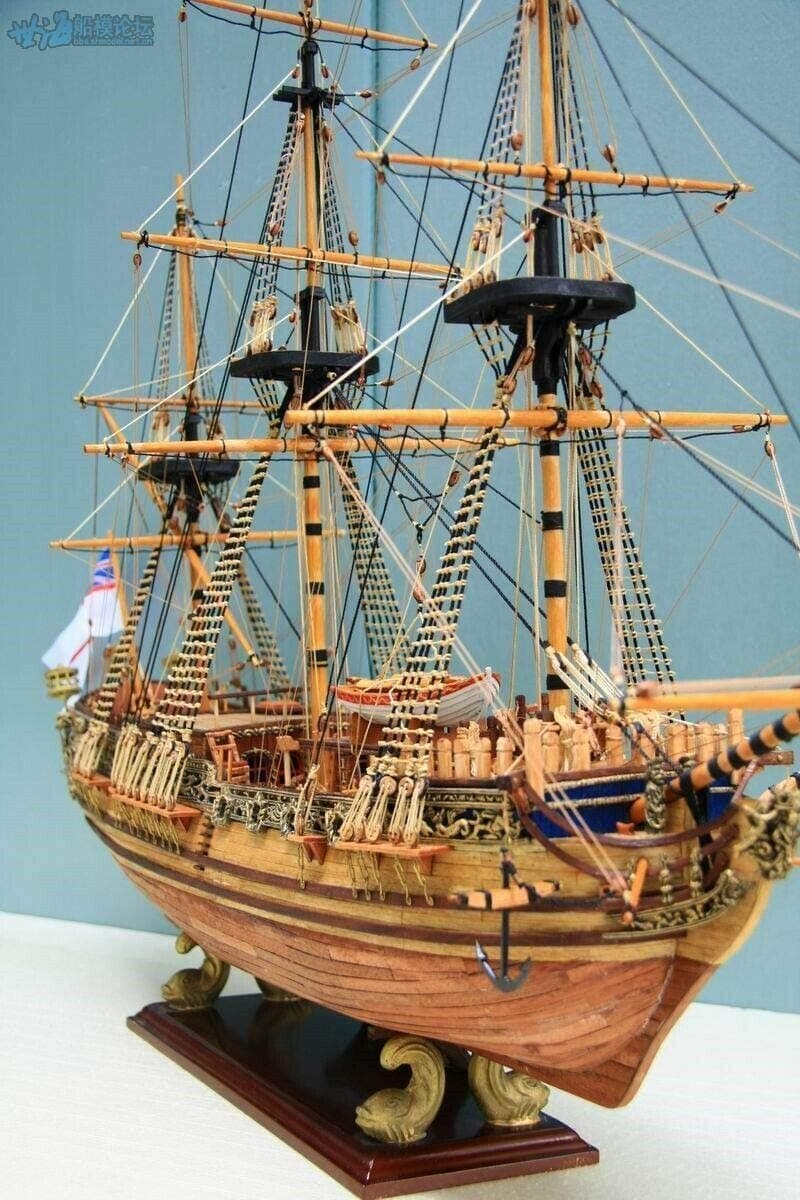 HMY Royal Caroline 1749 Scale 1/50 33'' Wooden Ship Model Kits Sailing Boat Kit