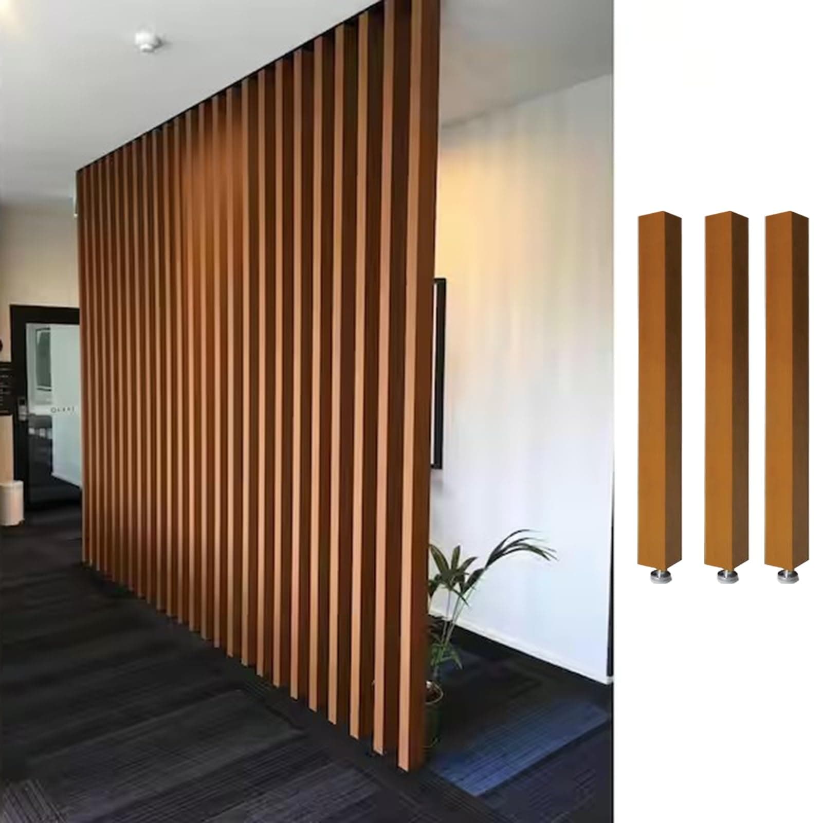 Room Divider Modern DIY Room Divider for Privacy Screen/Doorway/Studio Apartment, Square Wall Partition Floor to Ceiling Design, Easy to Install & Remove (Color : 3pcs Height, Size : 240cm/94.5in/