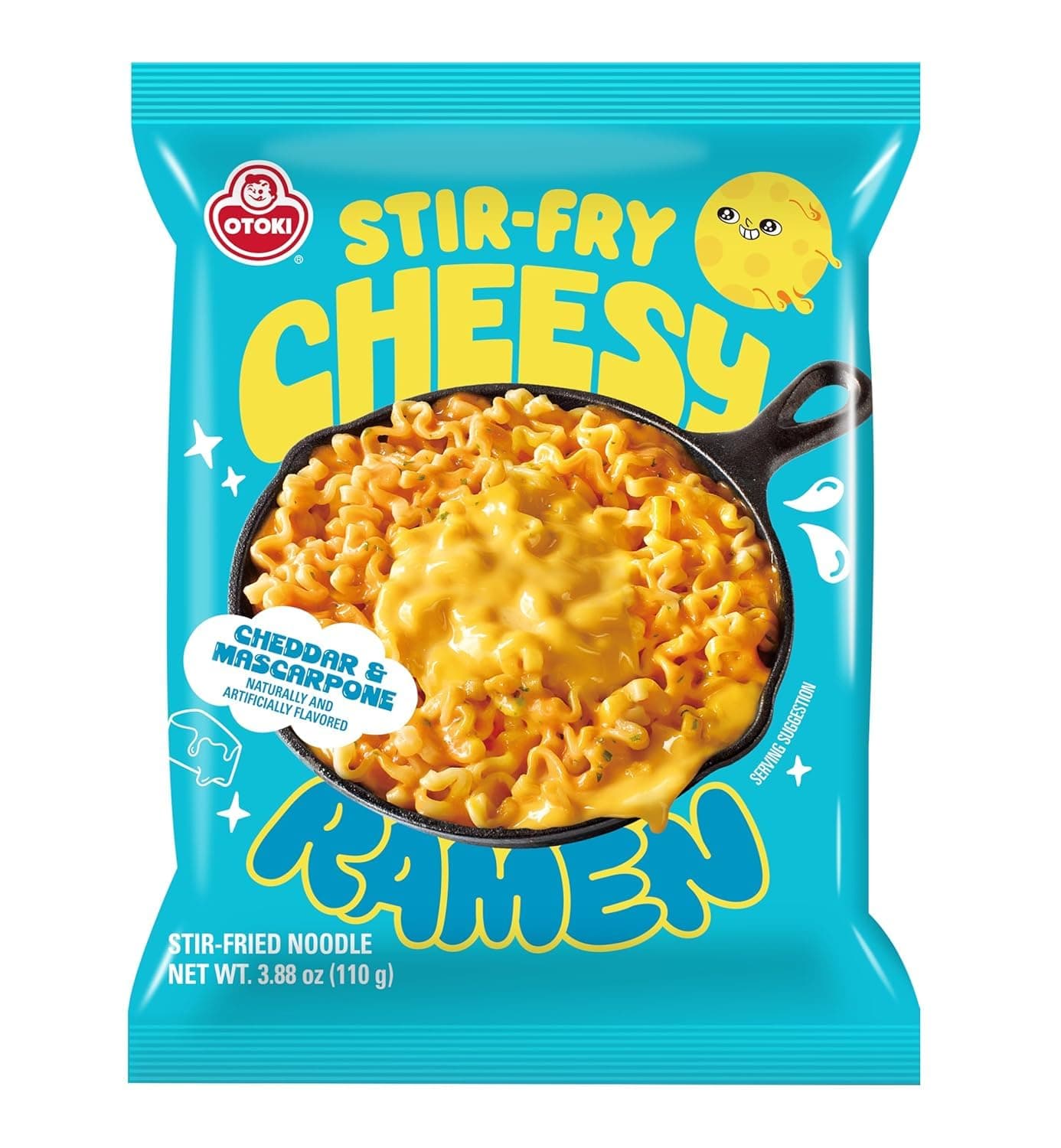 Cheesy Ramen – Mac & Cheese Meets Ramen | Cheddar & Mascarpone | Stir-Fry Style | 3.88 oz Pack of 4