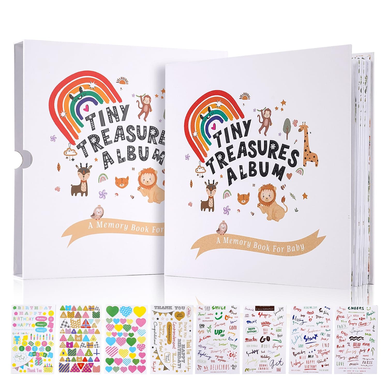 Baby Memory Book and Pregnancy Journal -Newborn Baby Books for Parents, First 5 Year Baby Record Book -124 Page Baby Milestone Book for Boys, Girls -Baby Journal From Birth, First Baby Gifts, 25x25CM