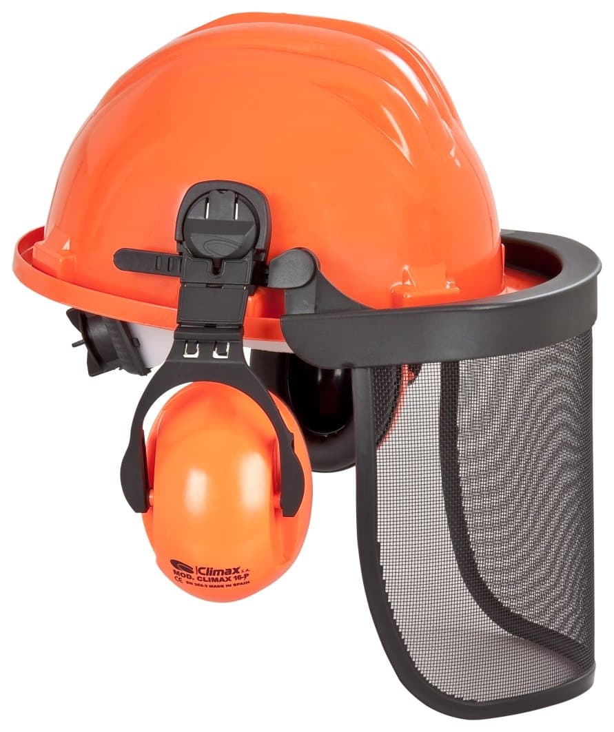Forsthelm 658-0-500-I Woodsmans Helmet EN 397 with Ear Protectors EN 352 Visor EN 1731