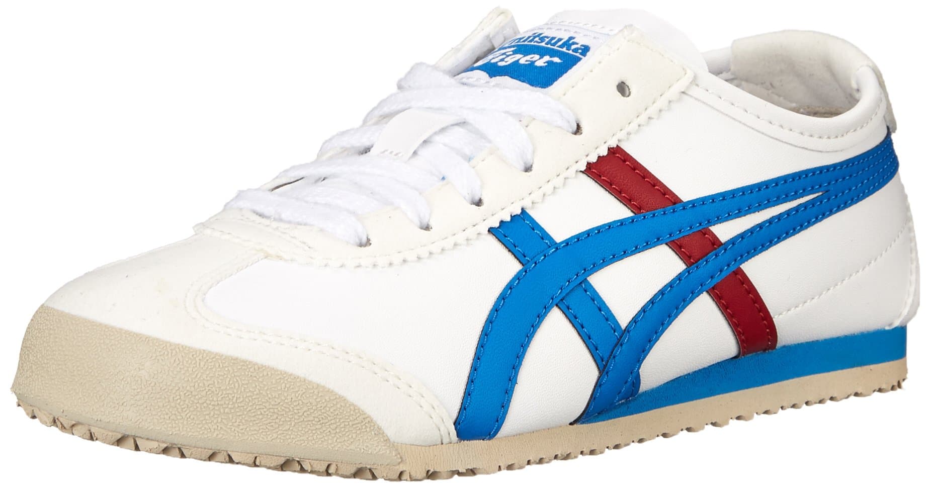 ASICS Mexico 66 Baja PS Running Shoe (Toddler/Little Kid), White/Mid Blue, 1 M US Little Kid