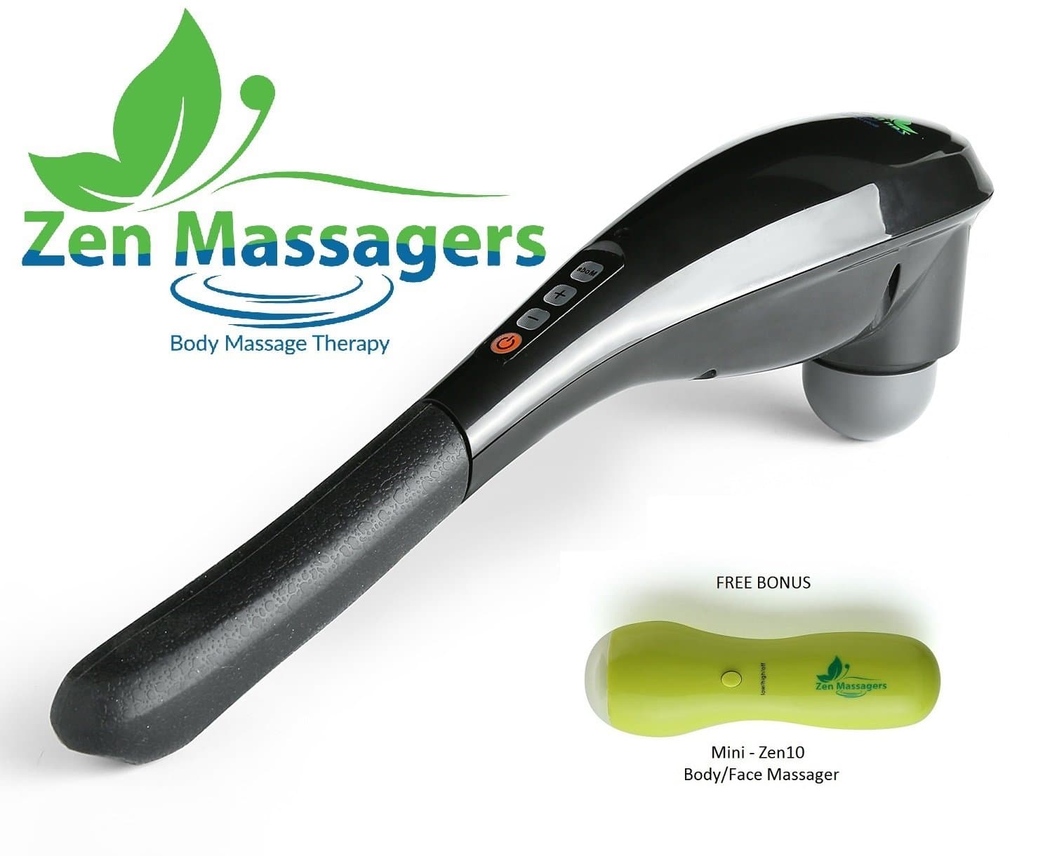 ZenMassager - #1 Handheld Percussion Massager - Best Back-Pain Reliever, Neck & Shoulder Pain Relief For Sore Muscles - Powerful Electric Cordless Personal Body & Foot Massager