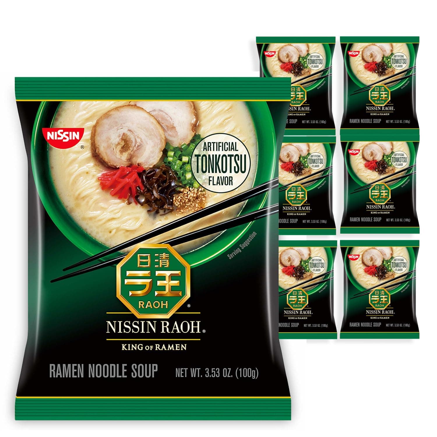 RAOH Ramen Noodle Soup, Tonkotsu, 3.53 Ounce (Pack of 6)
