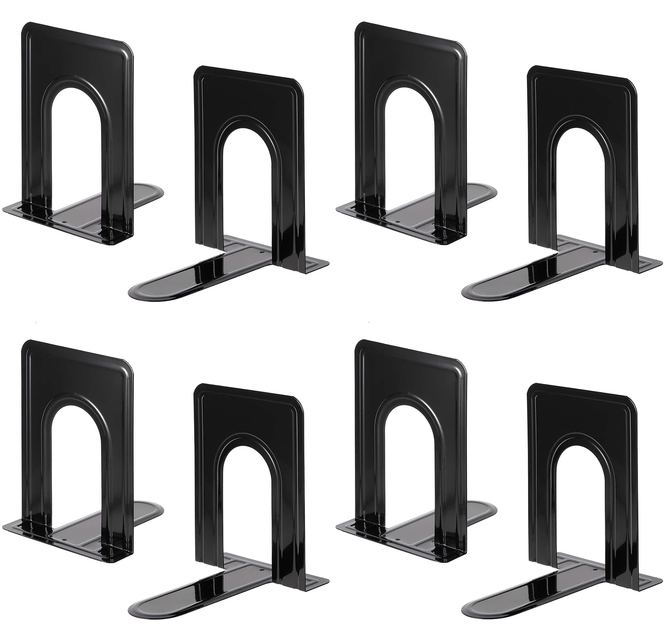 4 Pairs Heavy Duty Bookends for Shelves